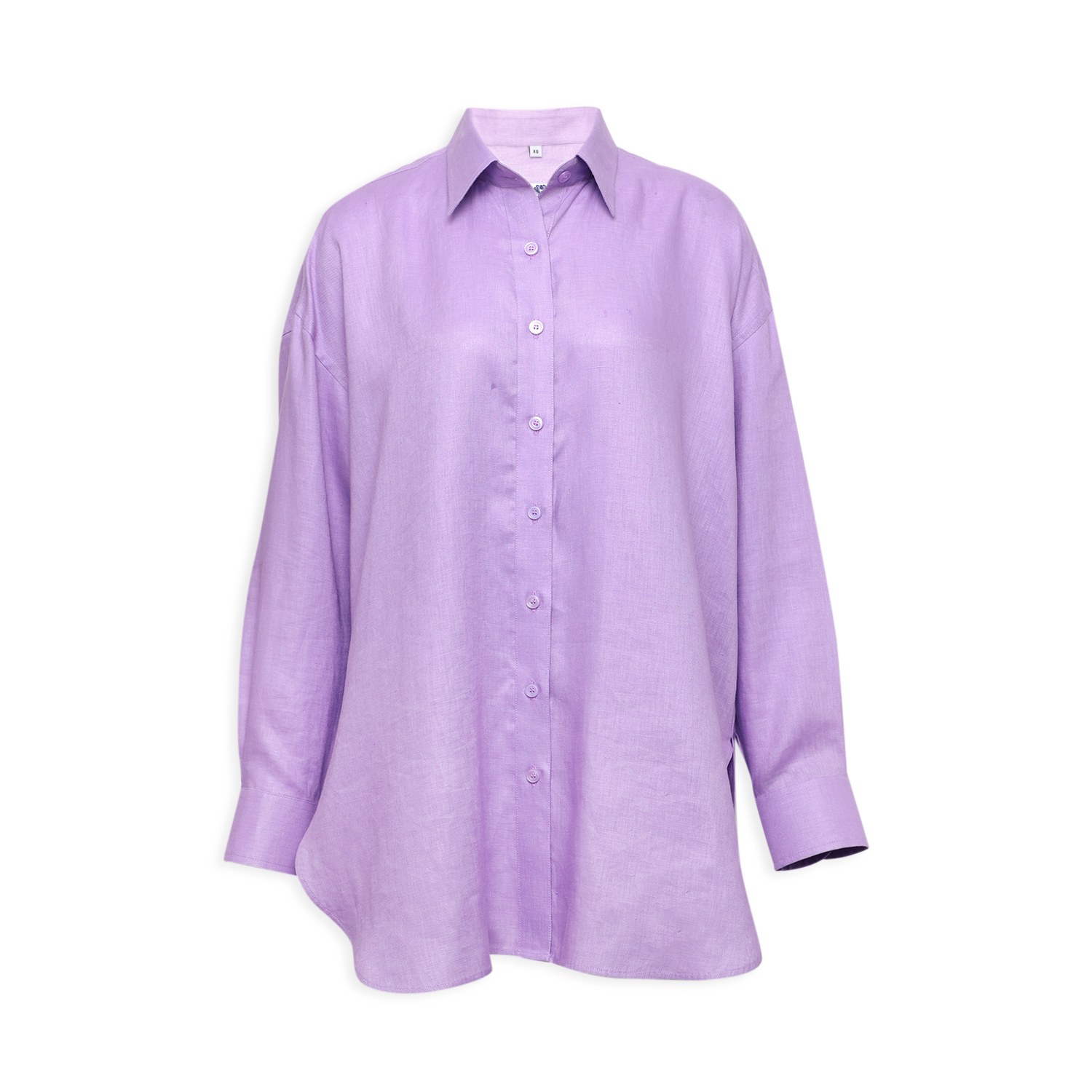 Women’s Pink / Purple Purple Linen Oversized Shirt Extra Small Mazarine Ladies’ Garments Trading Co. L. l.c.