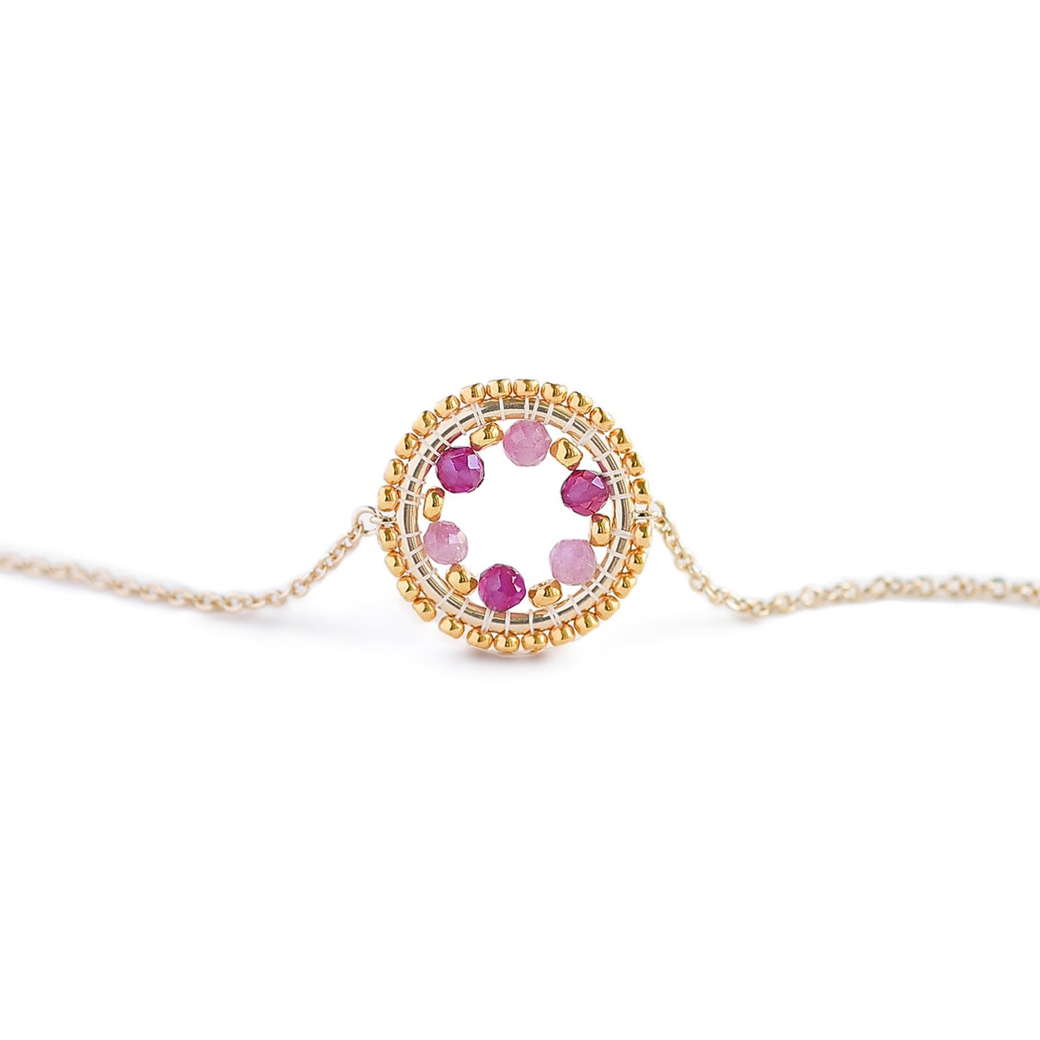 Women’s Pink / Purple Celestia Circle Bracelet - Ruby + Pink Tourmaline Eden + Elie