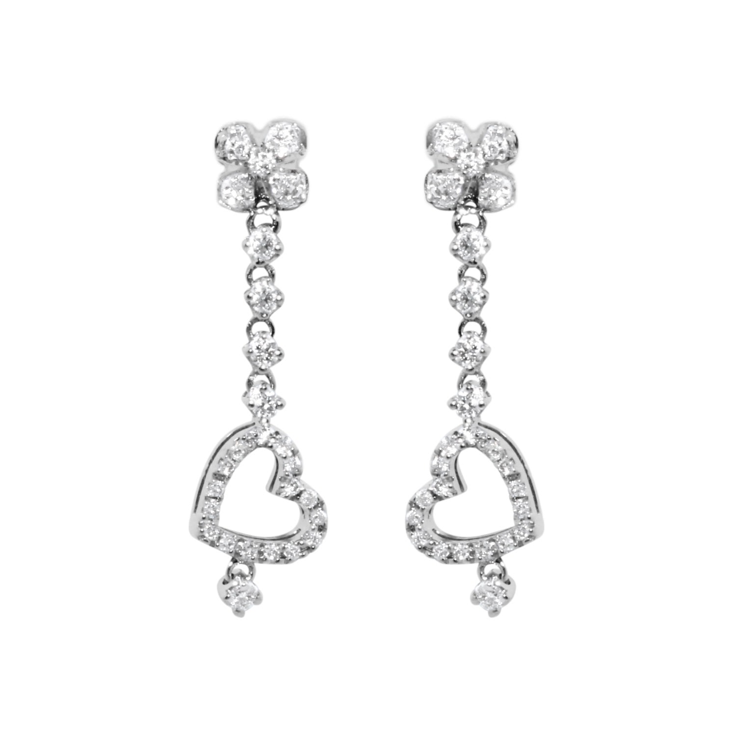 Women’s White Eco-Fine Love Earrings Cristina Cipolli Jewellery