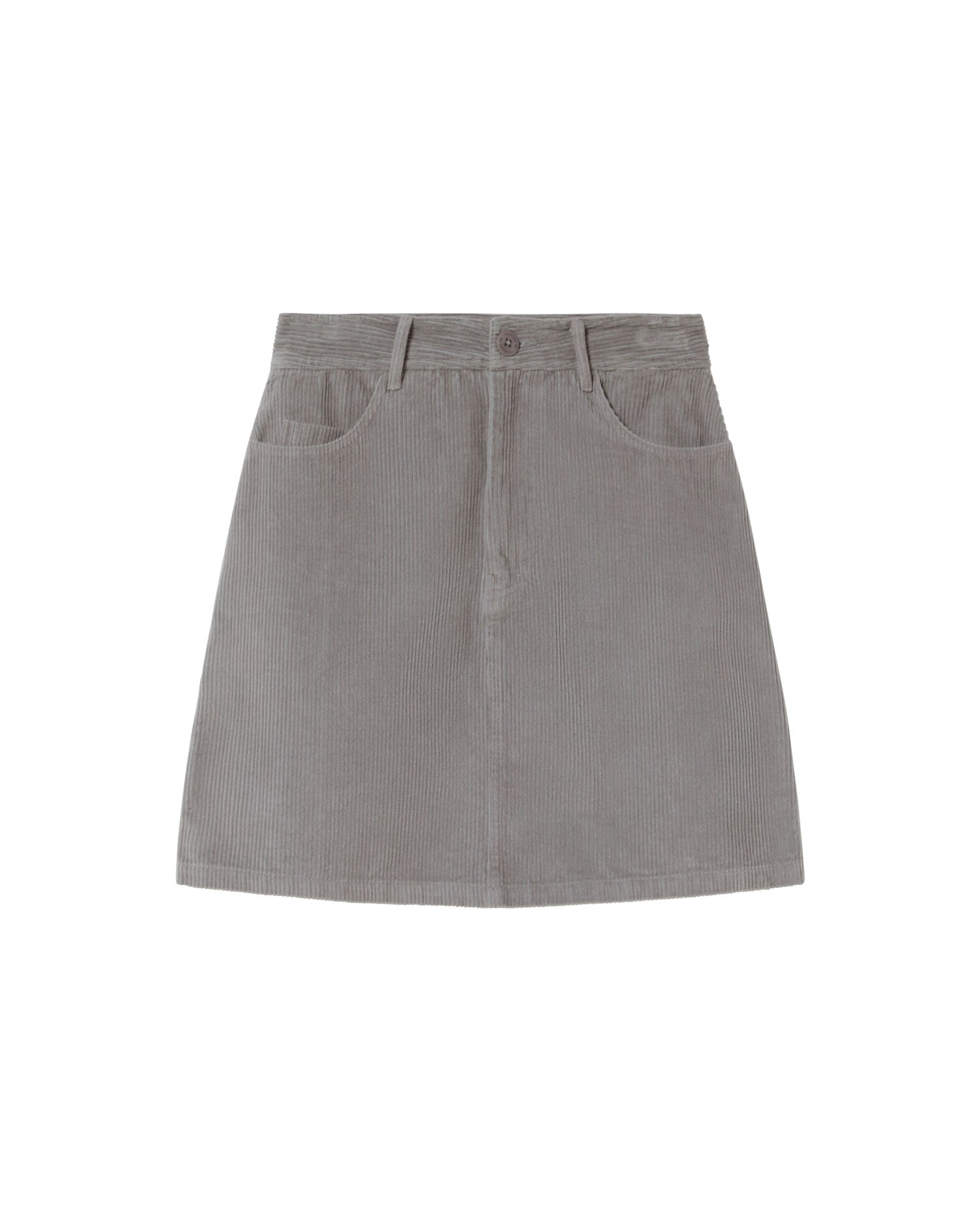 Thinking Mu Women's Grey Corduroy Marsha Skirt In Gray