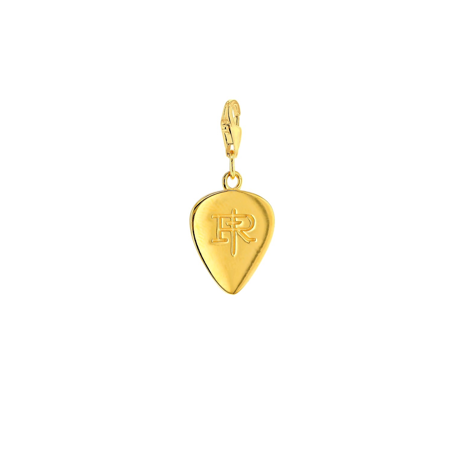 True Rocks Men's Mini Plectrum Charm 18kt Gold Plated In Gold