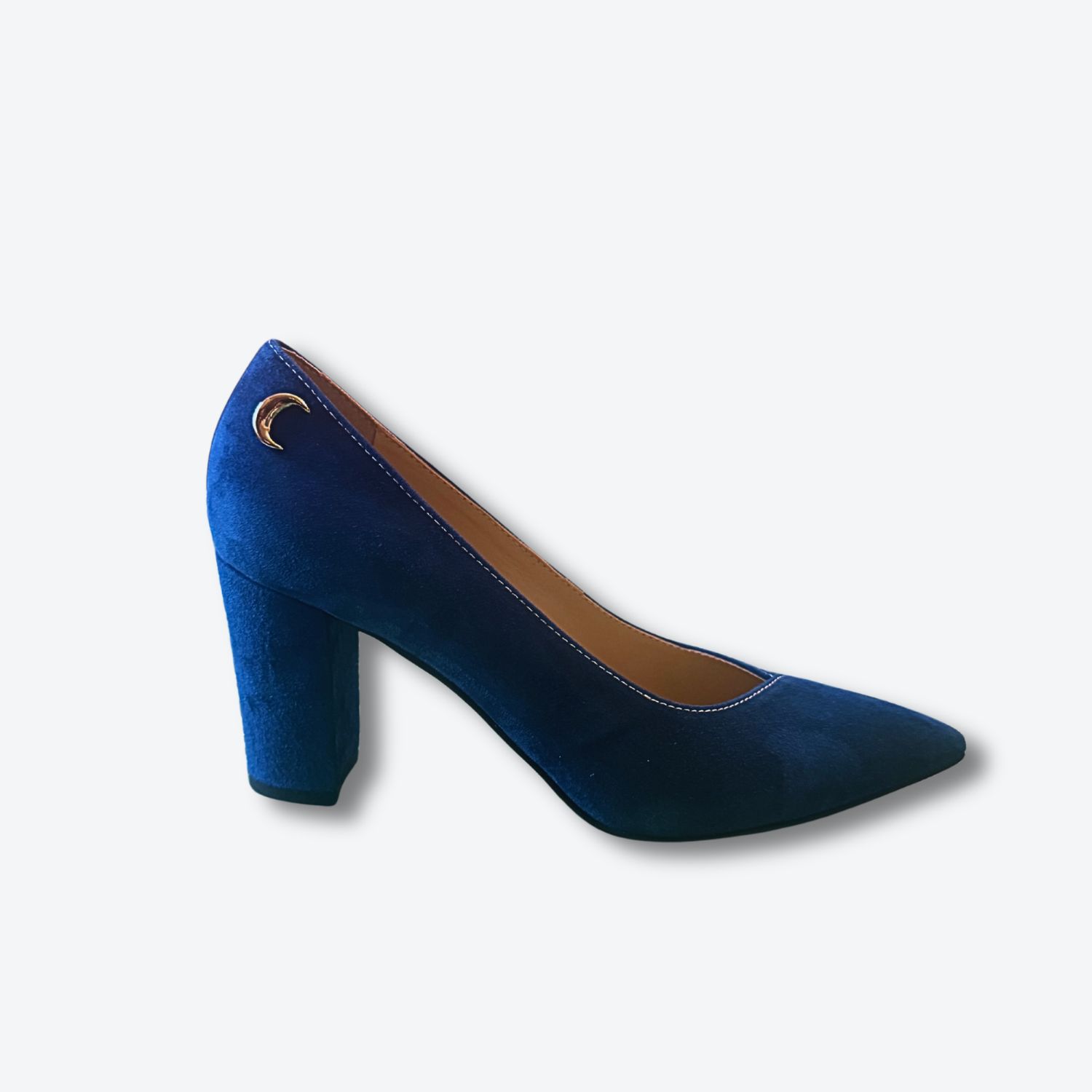 Luna Selene Women's Blue Stella Adriatic Ink Block Heel Pump