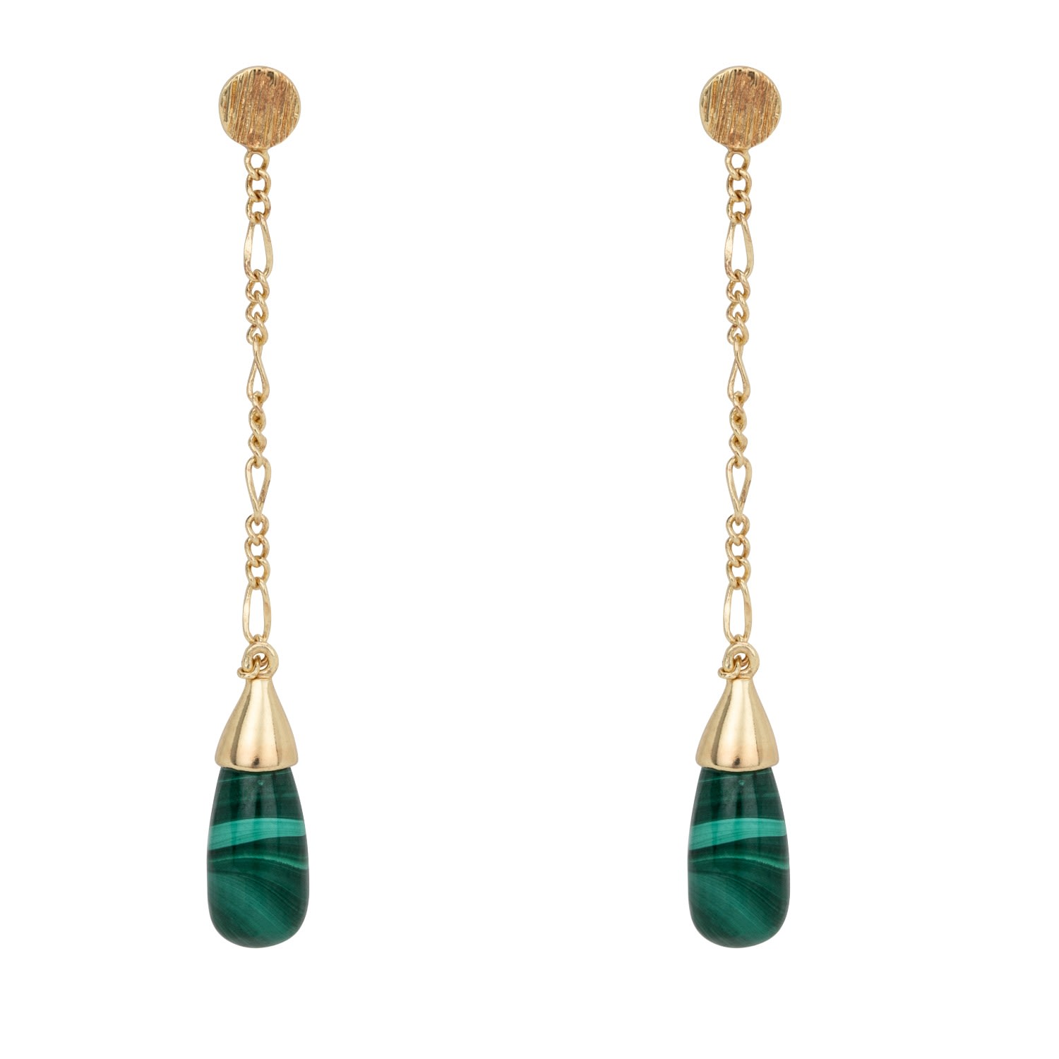 Coco & Kinney Women's Green Malachite Dana Drop Earrings In Green