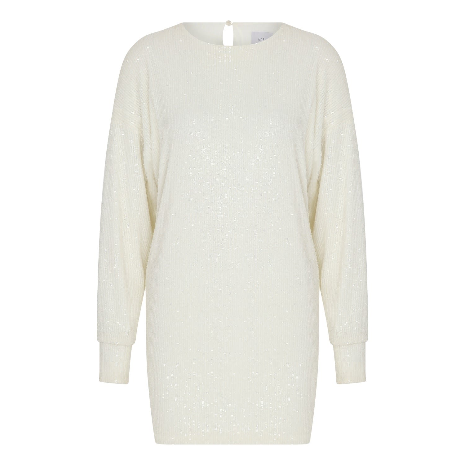 Nazli Ceren Brena Mini Sequin Dress In White