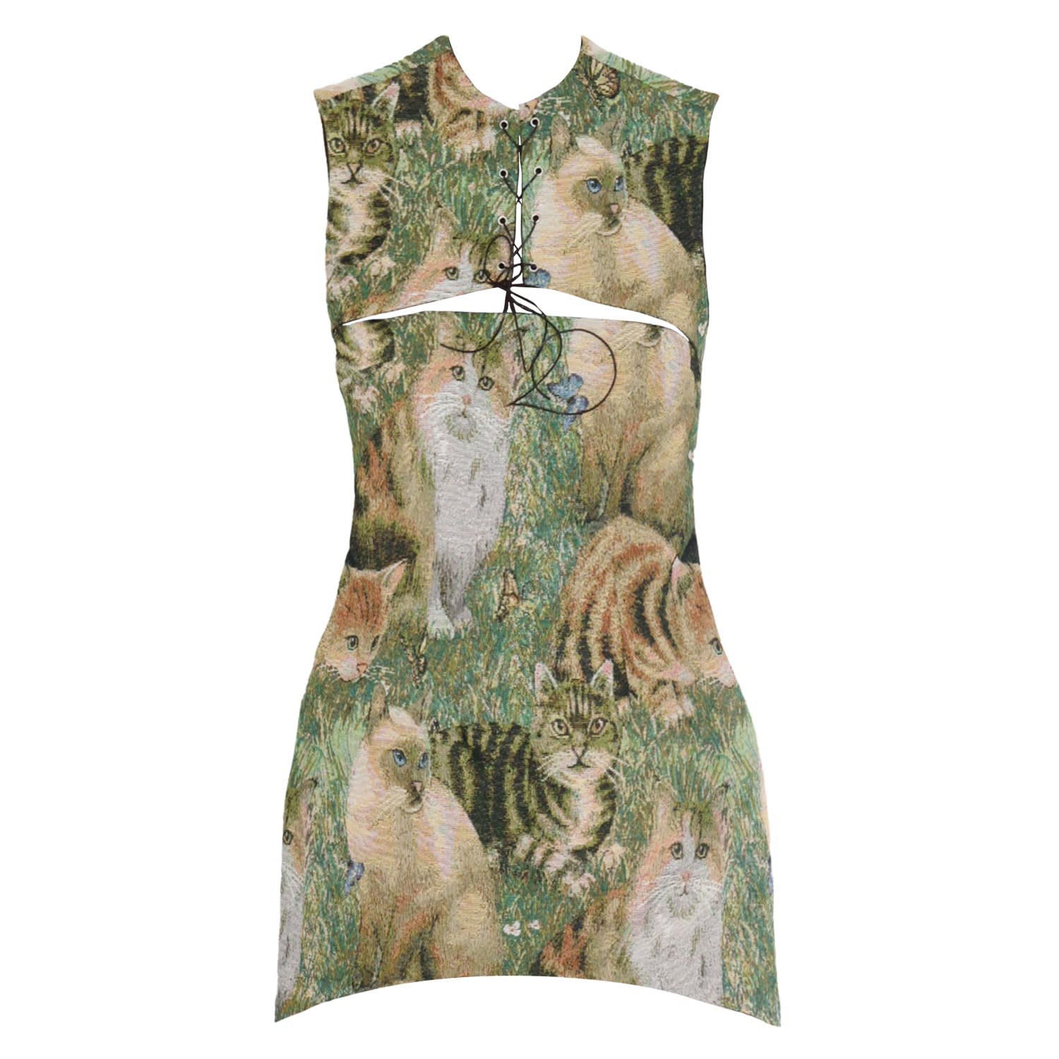 28natelier Women's Grey / Neutrals The Meow Dress In Multi