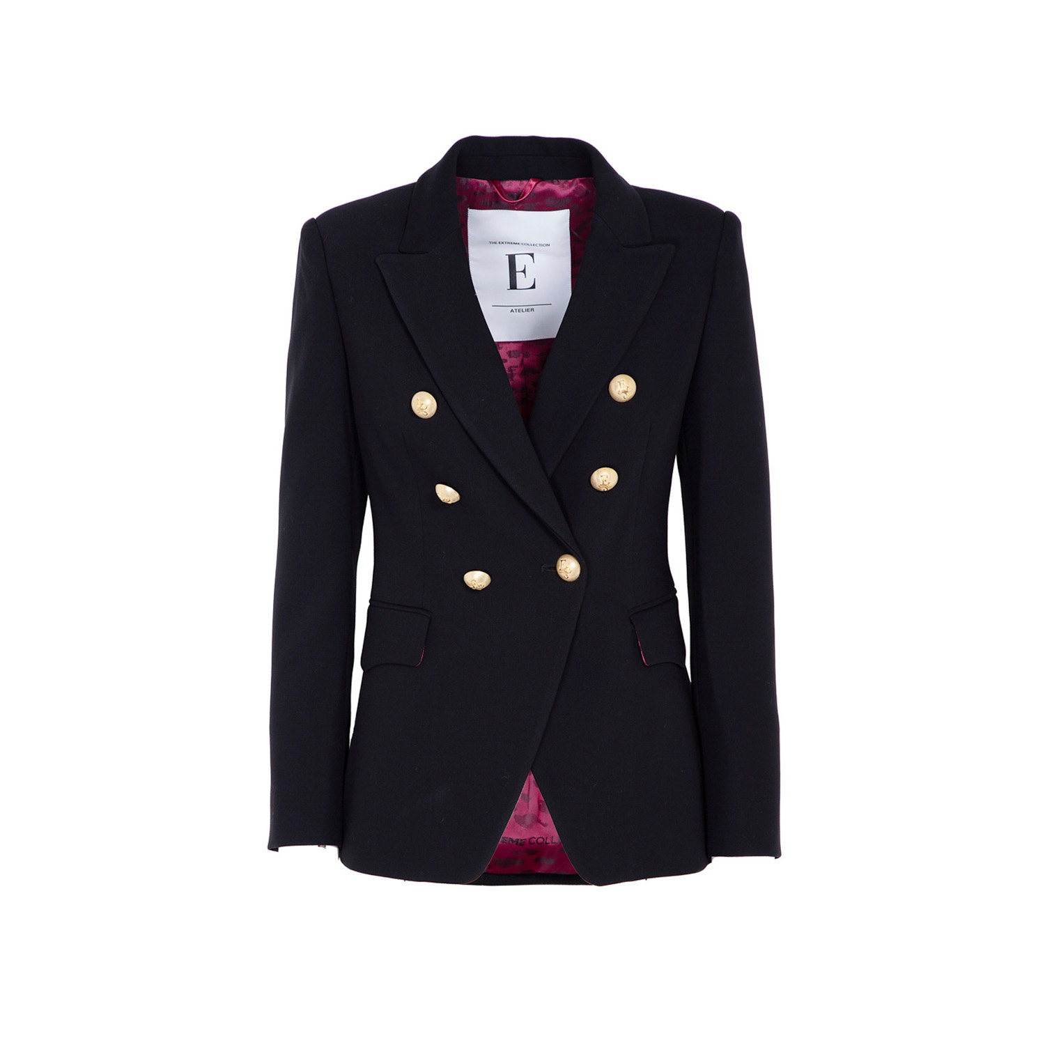The Extreme Collection Women's Six Buttons Magdalone Black Blazer