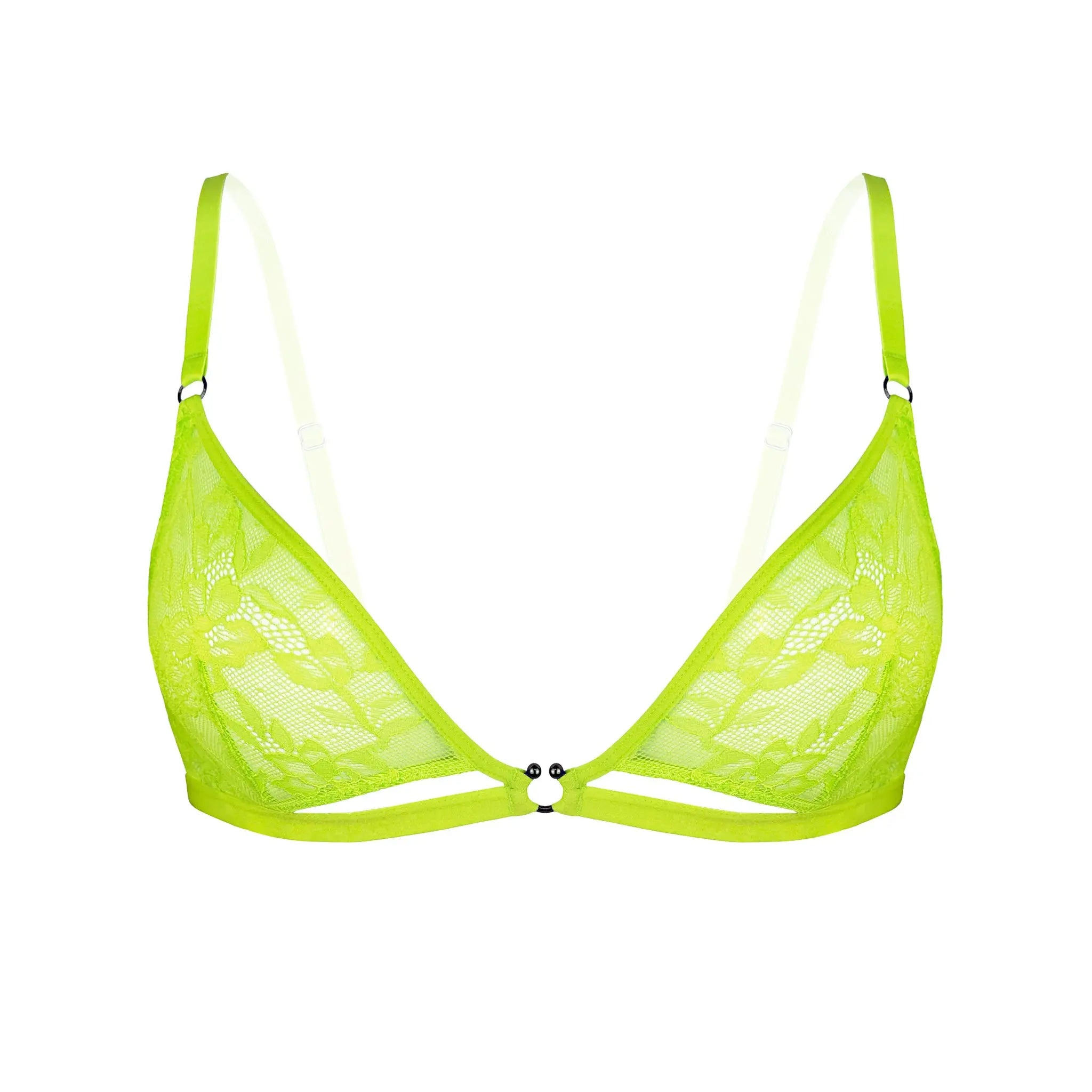 Monique Morin Lingerie Women's Hologram Bralette Acid Green