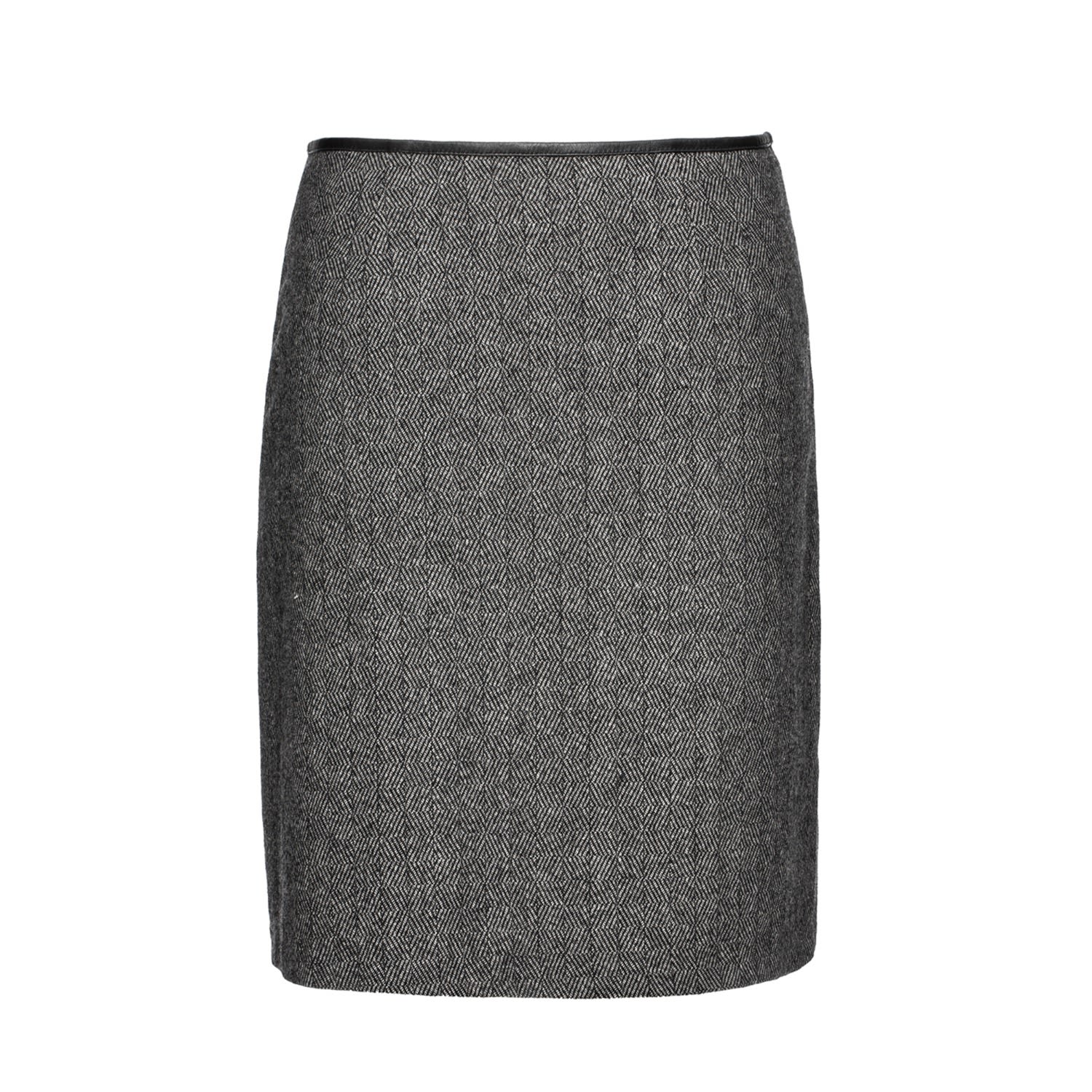 Smart And Joy Women's Grey Marled Wool Formal Mini Skirt In Grey