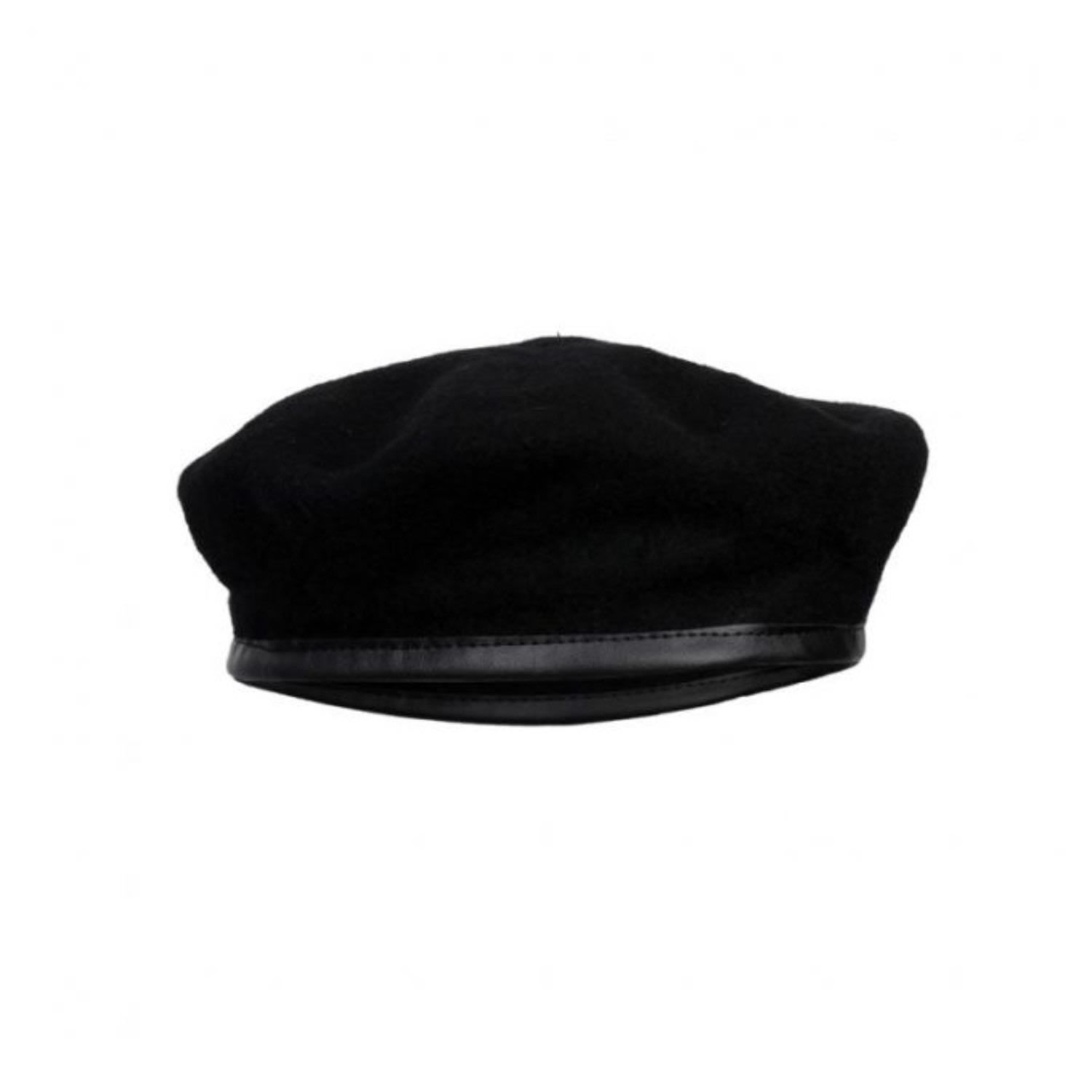 David Wej Men's Wickliffe Wool Beret – Black In Black
