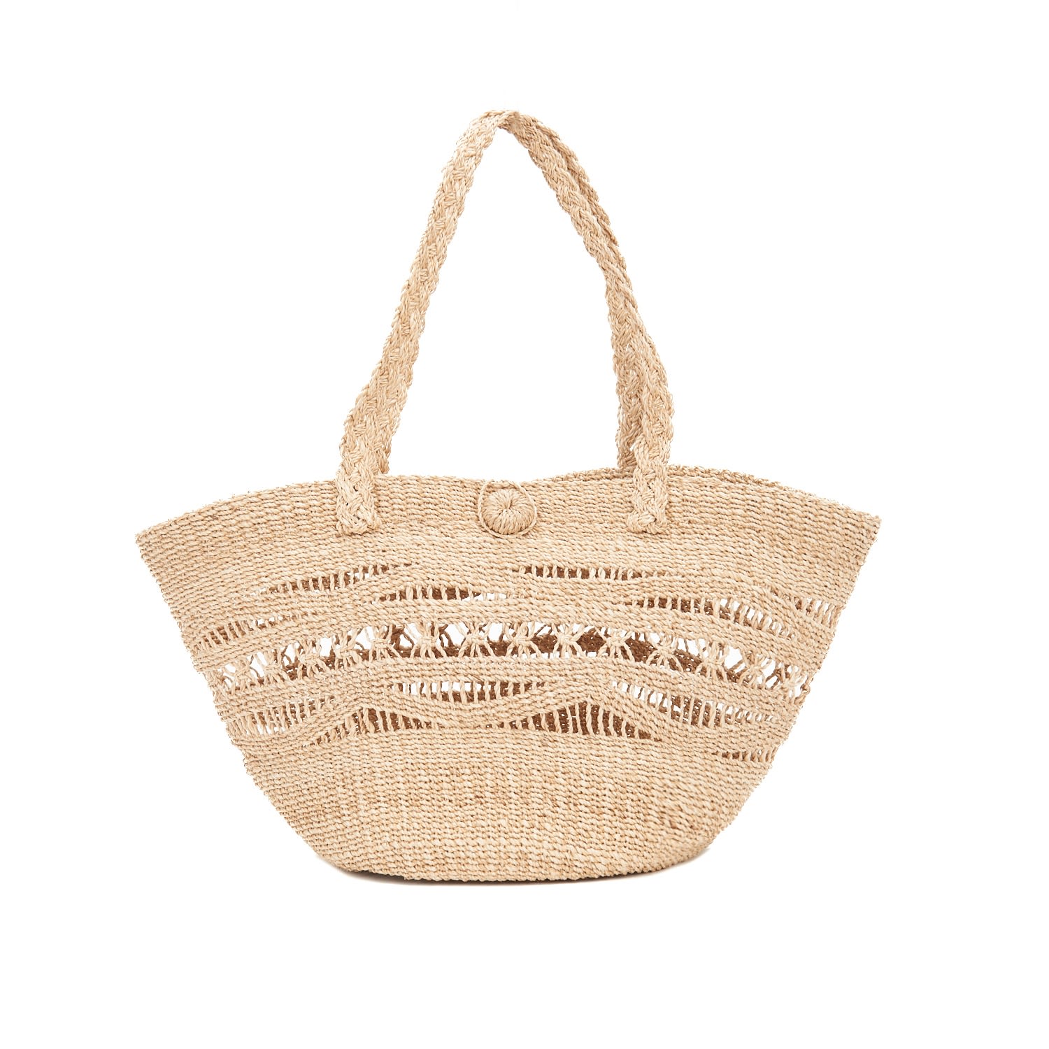 Women’s Neutrals Mira Woven Market Tote Bag One Size Kubo