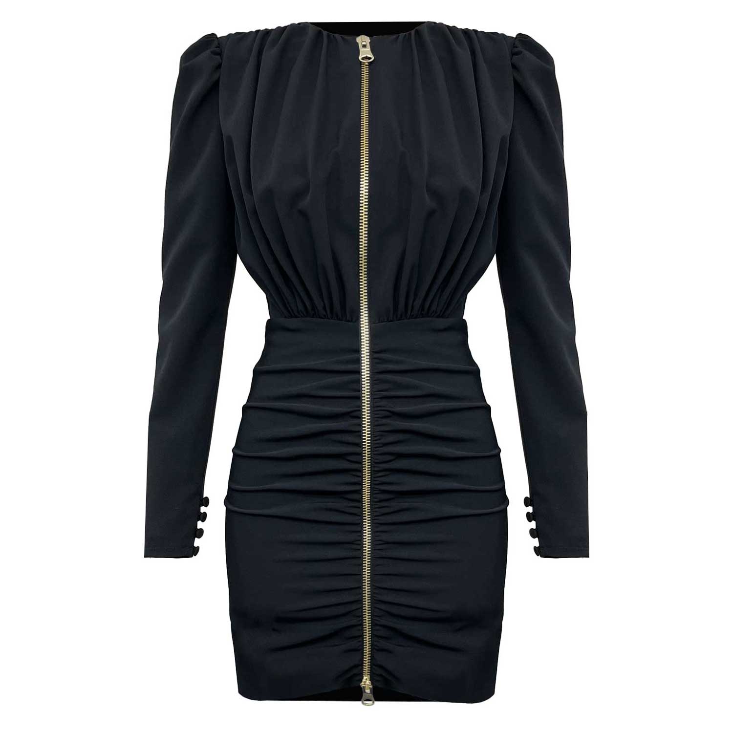 Copurs Women's Black Claudia Zipper Detail Dress In Black