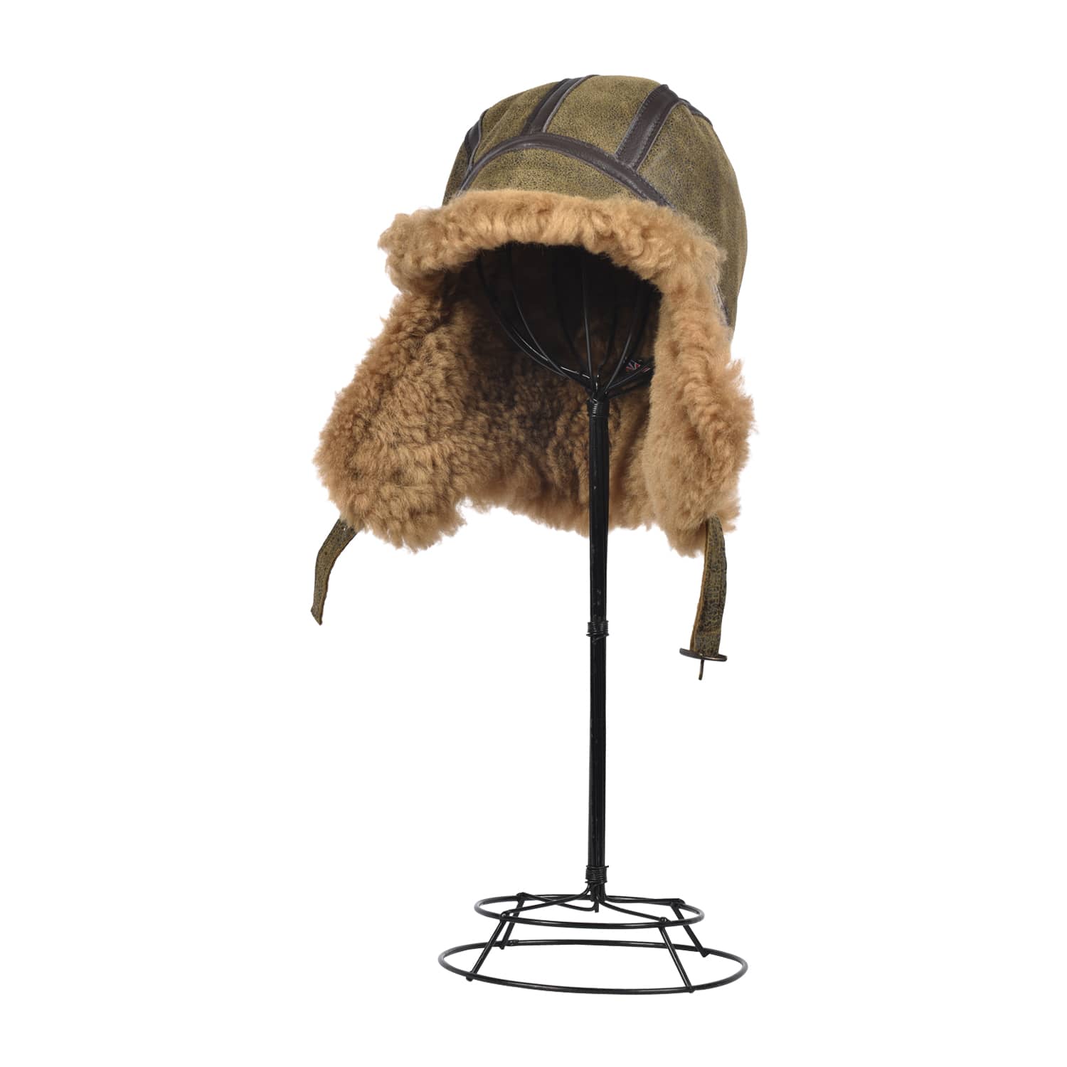 Sheepskin Trapper Hat Antique Brown | Aviator By Owen Barry  display picture 1