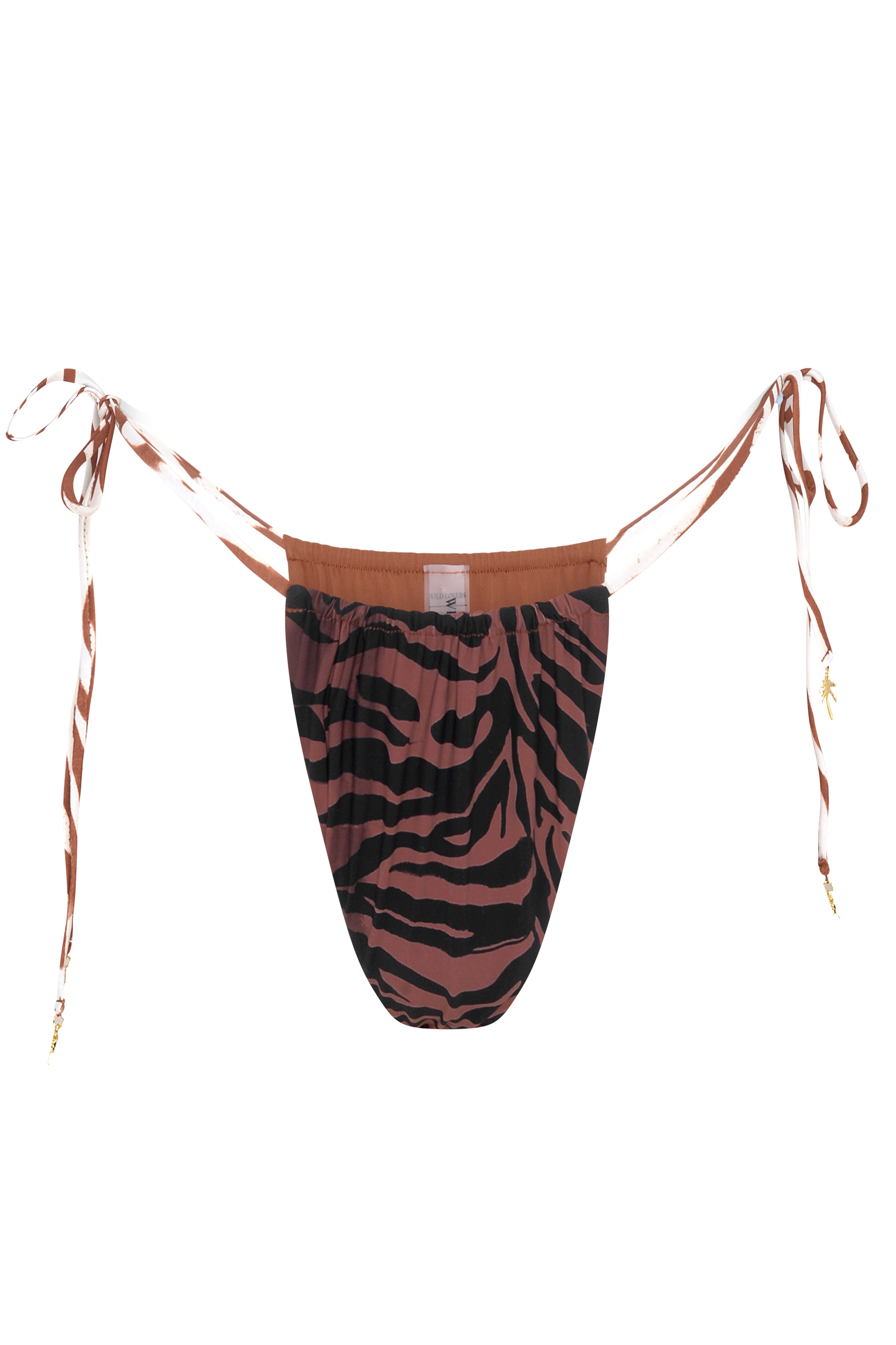 Wild Lovers London Women's Neutrals / Brown Kai Bikini Bottoms In Animal Print