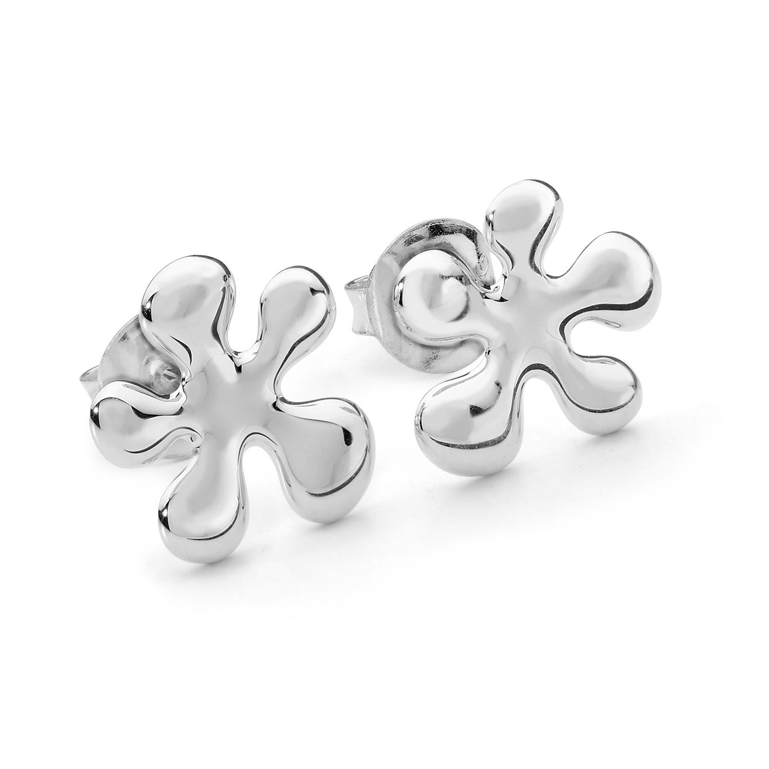 Shop Lucy Quartermaine Women's Silver Large Splash Studs