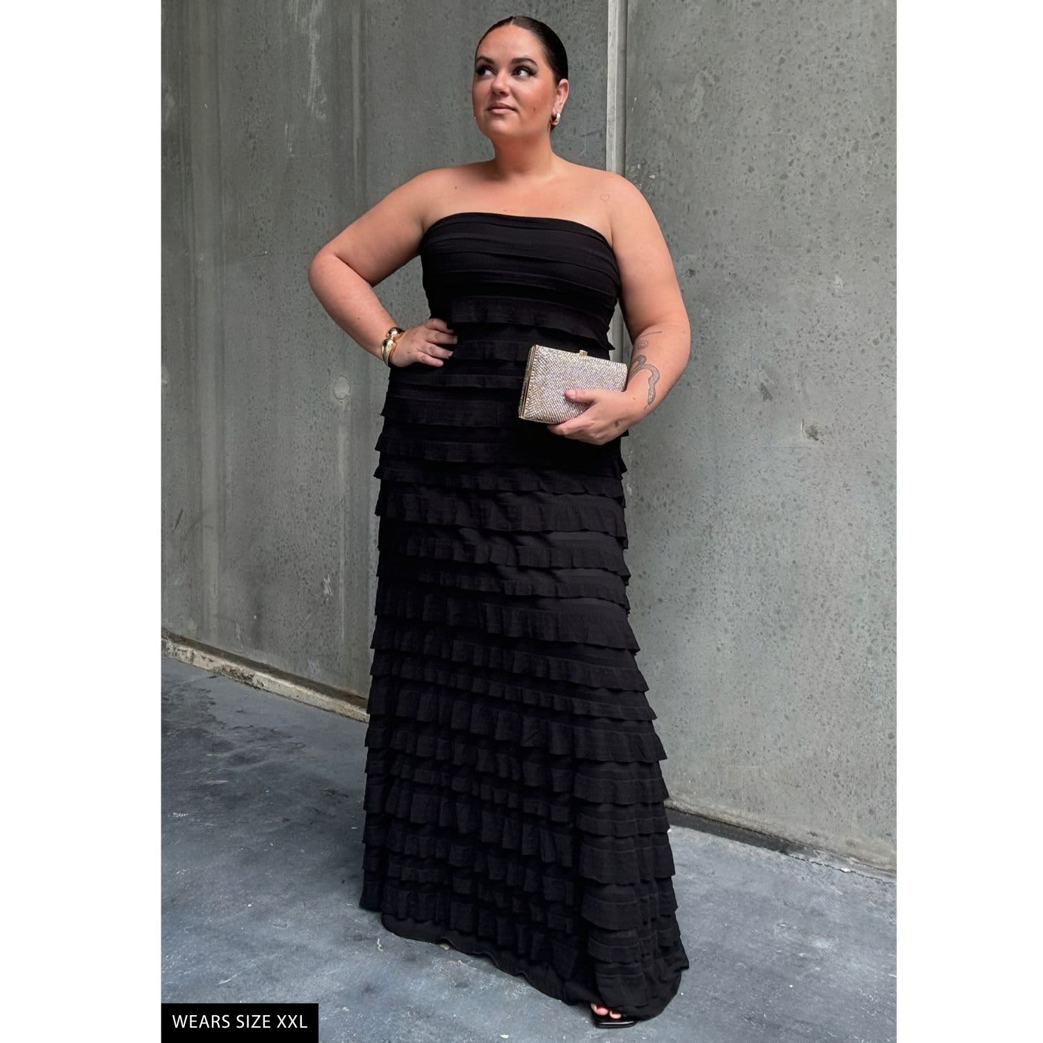 Maddison Dress In Black | SACHA DRAKE | Wolf & Badger