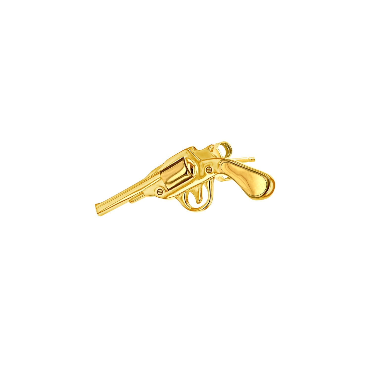 Women’s 18Kt Gold Plated Retro Pistol Stud True Rocks