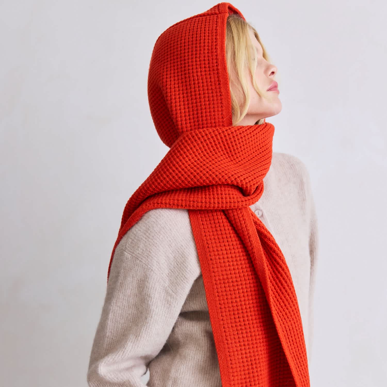 The Recycled Bottle Hooded Scarf - Sunkissed Coral | Arctic Fox
