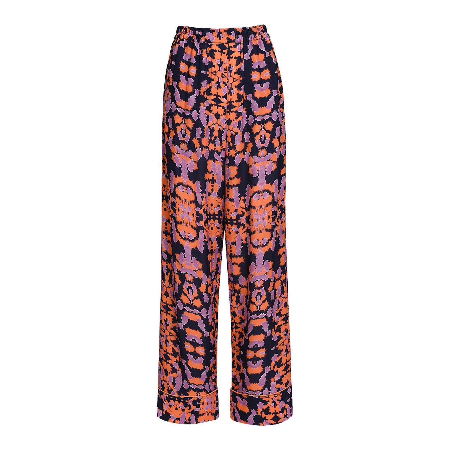 Women’s Mekena Elasticated Trousers - Abstract Sunset Print Medium Asantii