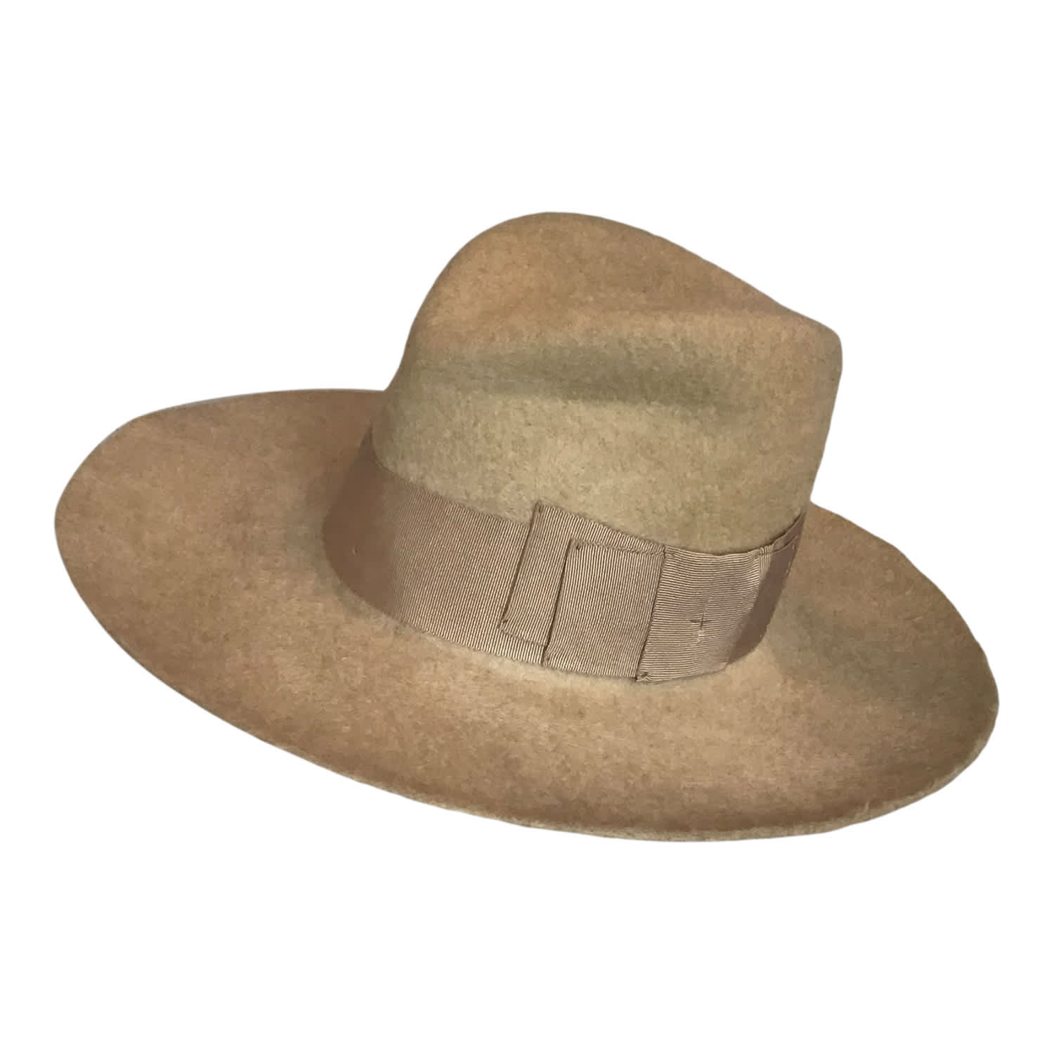 ? SALE ? Riviera Tan-Cream Wide-Brim Felt Fedora Hat ?% Wool NWOT Lone Butte Wool Felt Fedora Hat – Village Hat Shop main image 2