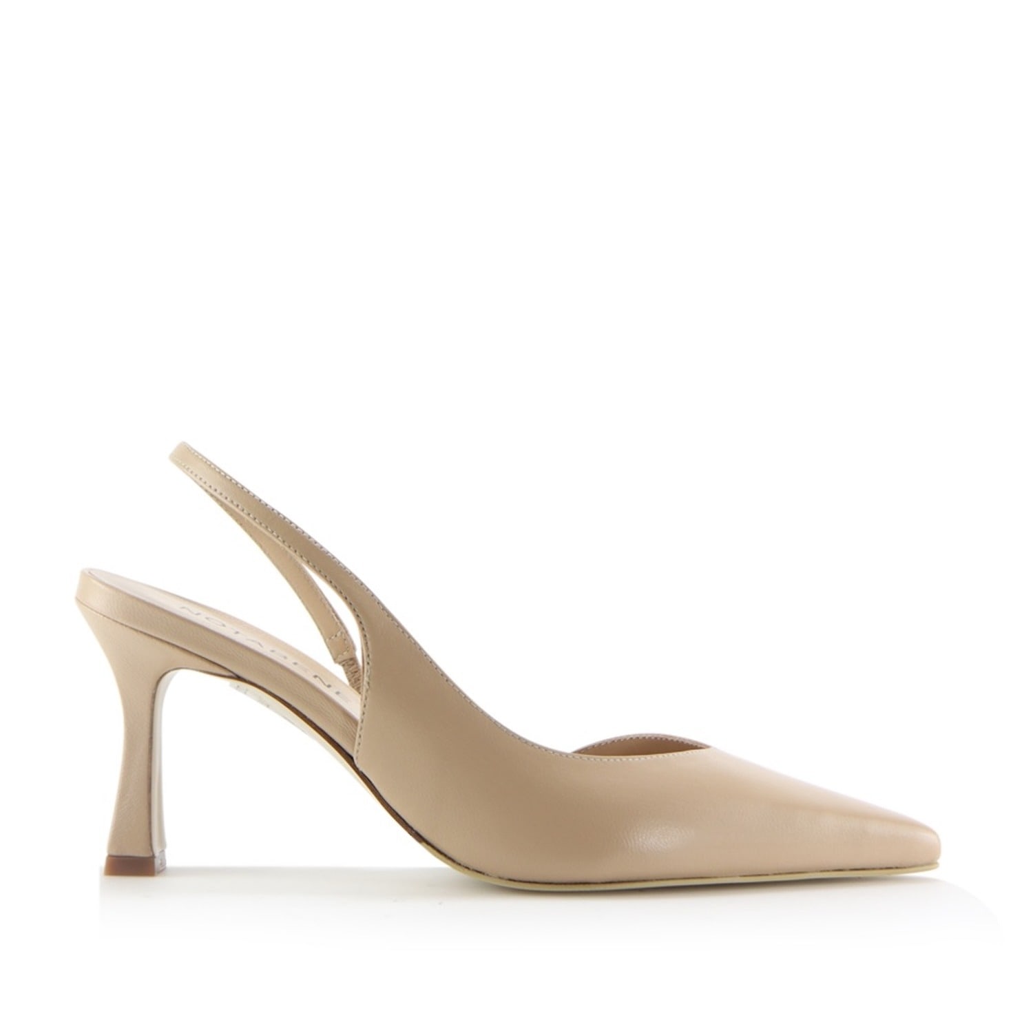 Notabene Women's Neutrals Emira Slingback Stilettos, Nude Leather In Neutral