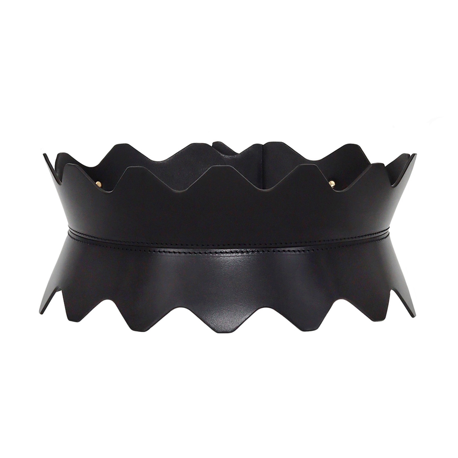 Haute Cuir Women's Black Moire Hourglass Corset Belt In Black