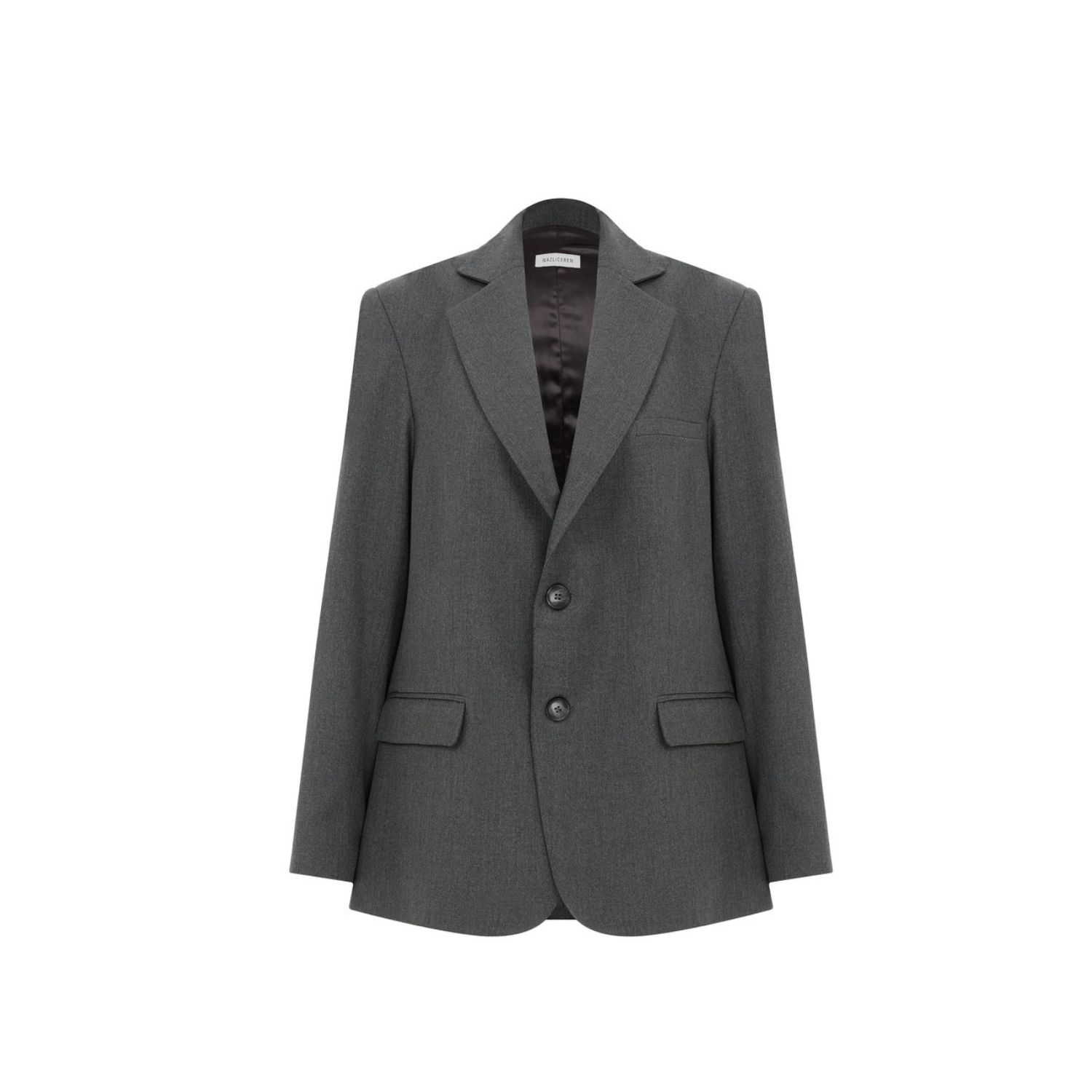 Nazli Ceren Women's Grey Boxy Oversize Blazer In Gray In Grey