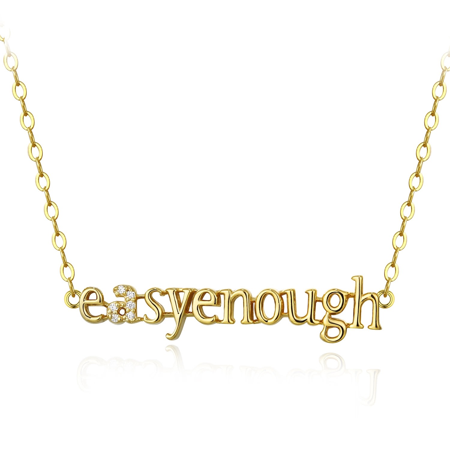 Women’s Gold Easyenough Is A Way Of Being Necklace Kathryn New York