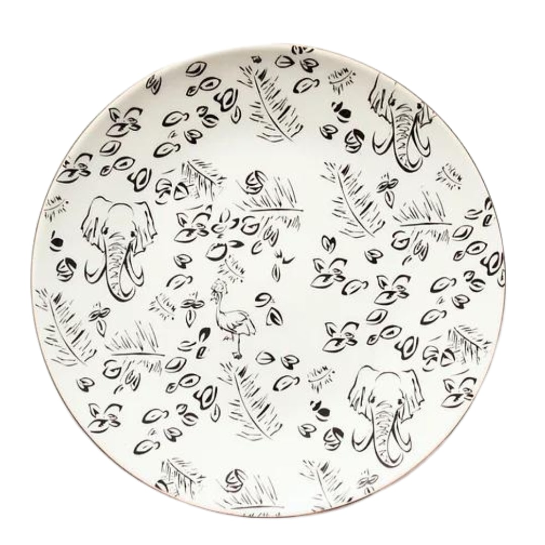 Black Kenya Dinner Plates Set Of 4 With Giftbox One Size Milly Sands