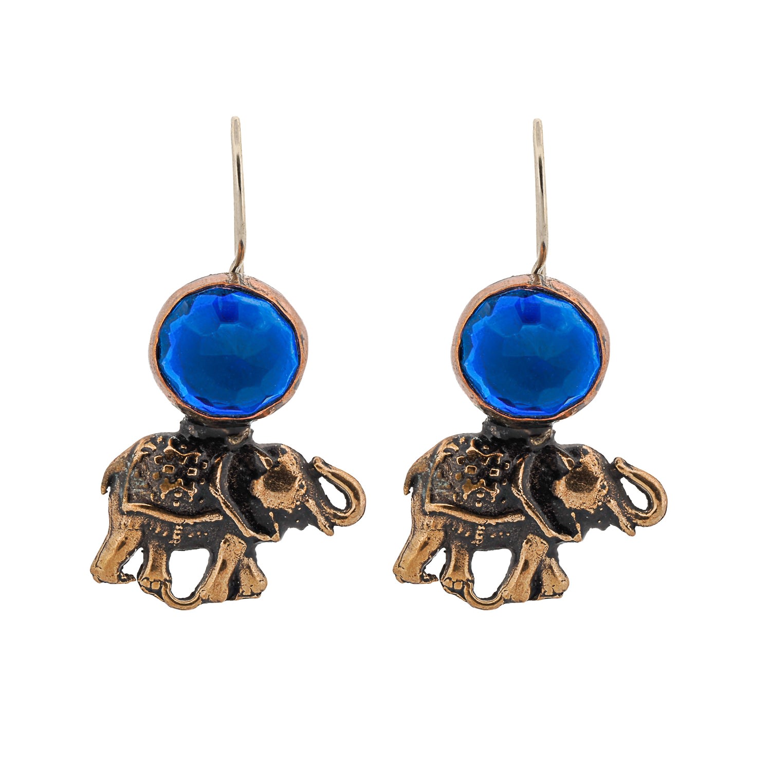 Women’s Handmade Unique Sapphire Elephant Earrings - Blue Ebru Jewelry