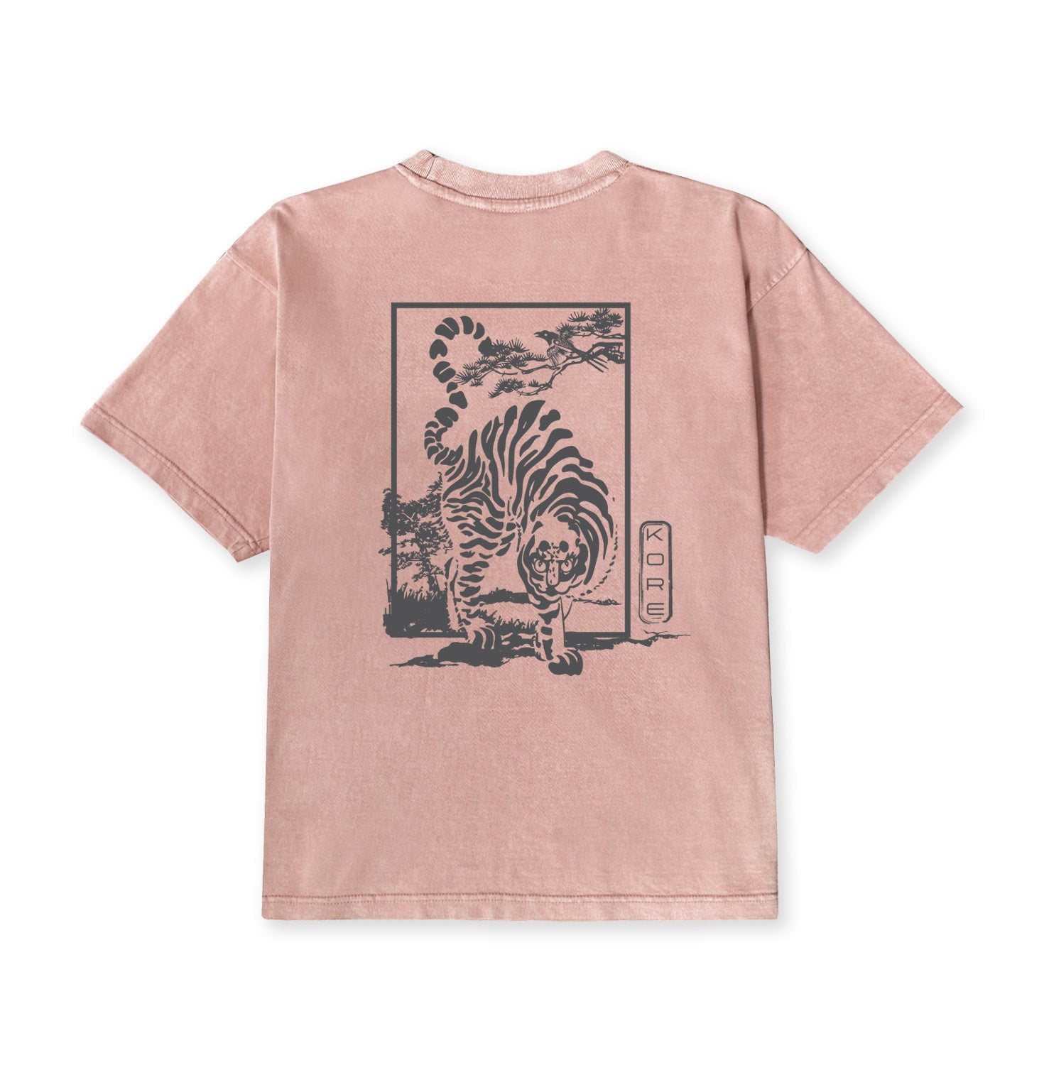 Korelimited Men's Tiger & Magpie Tee In Washed Pink In Pink
