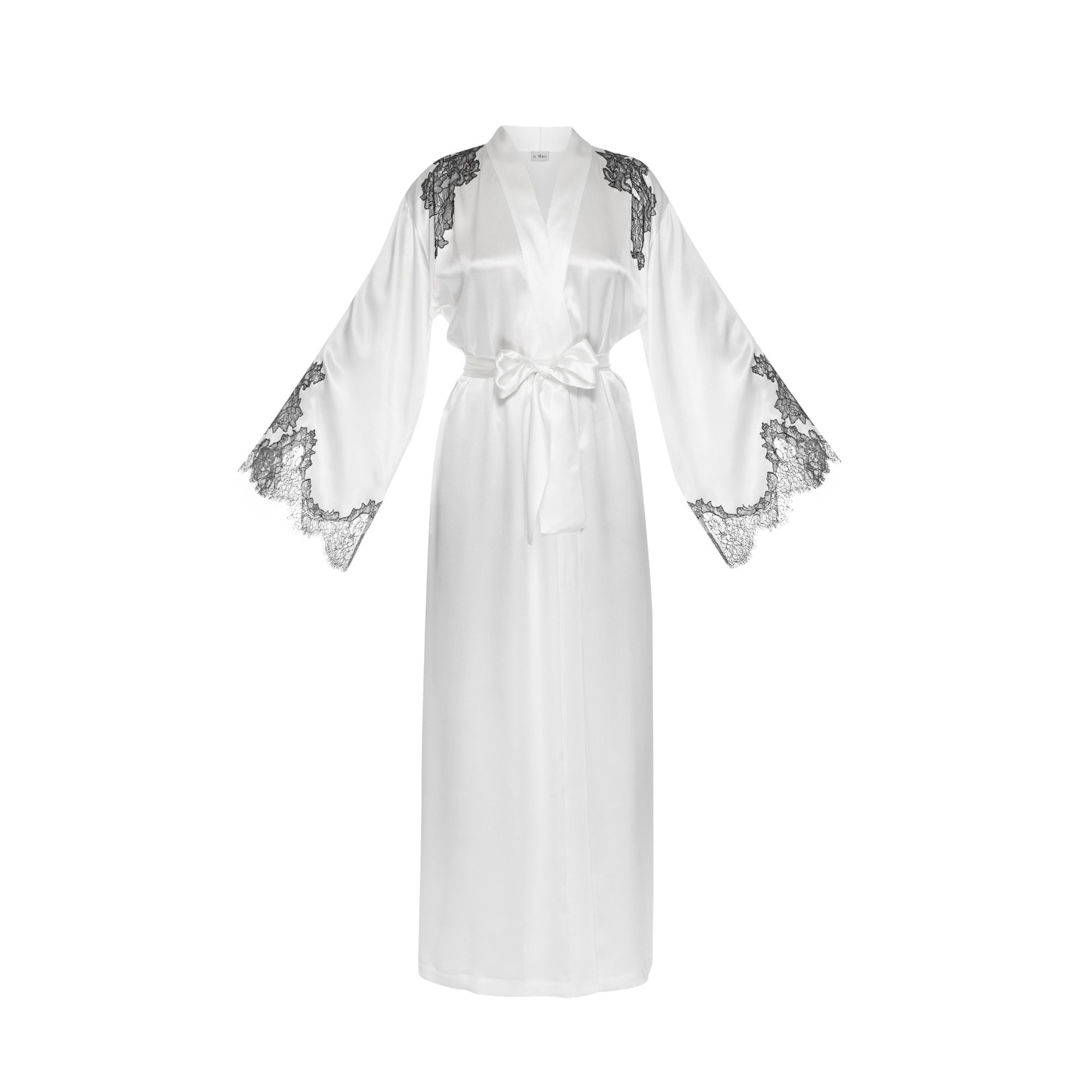 Il Volo Women's Neutrals / White Alba Long Silk Robe In White