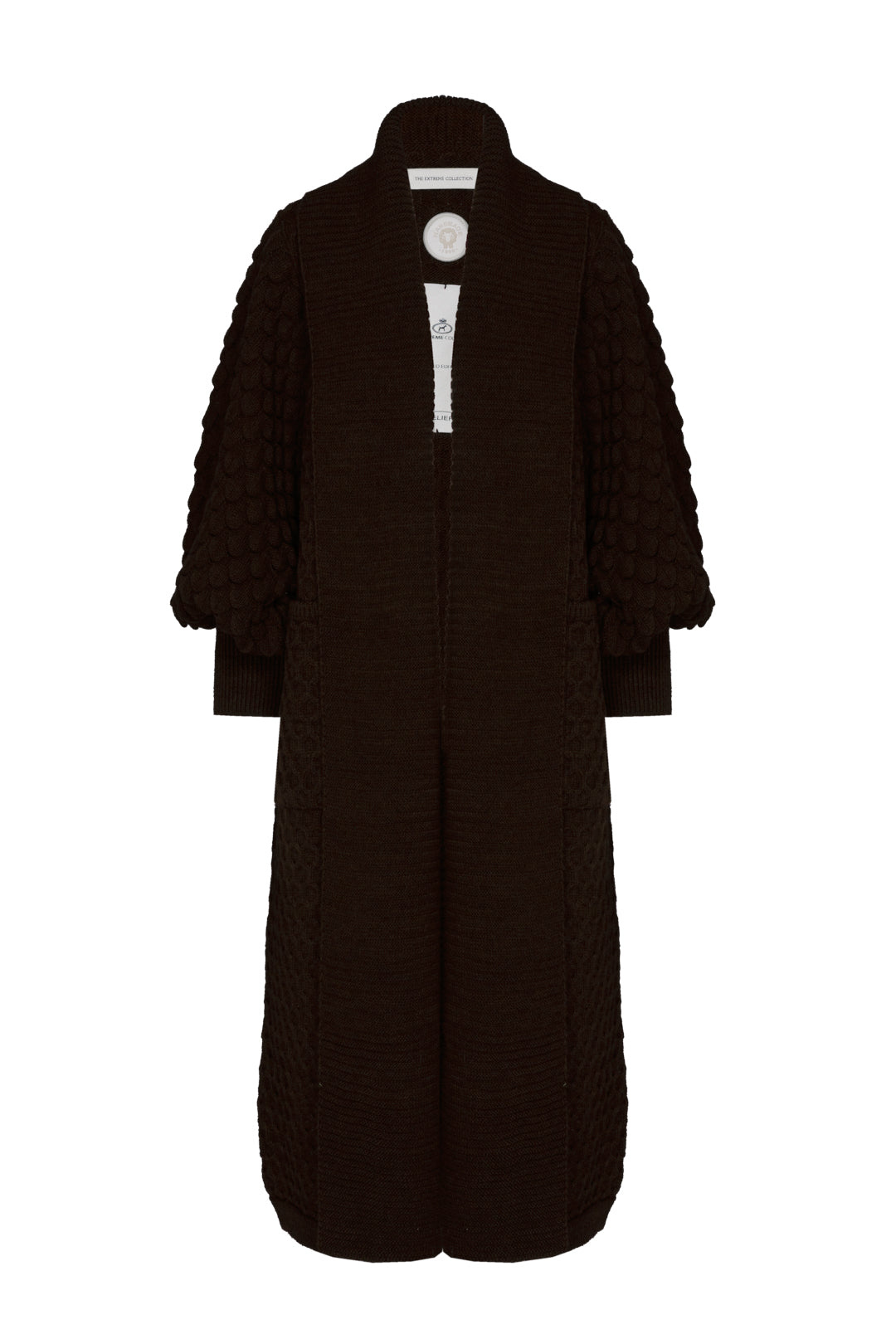 The Extreme Collection Women's Genevieve Brown Long Cardigan In Brown