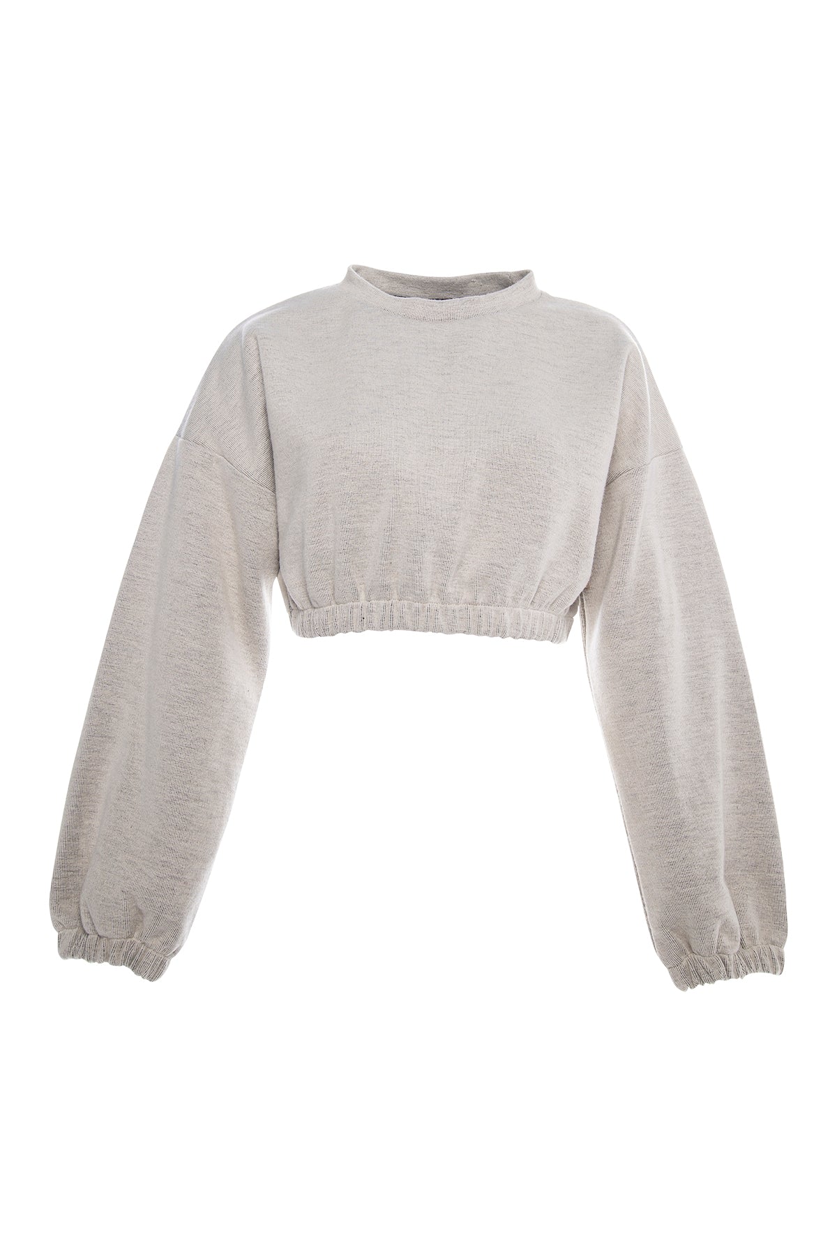 Women’s White Fresh Crop Top Sweatshirt - Light Beige Medium Bee & Alpaca