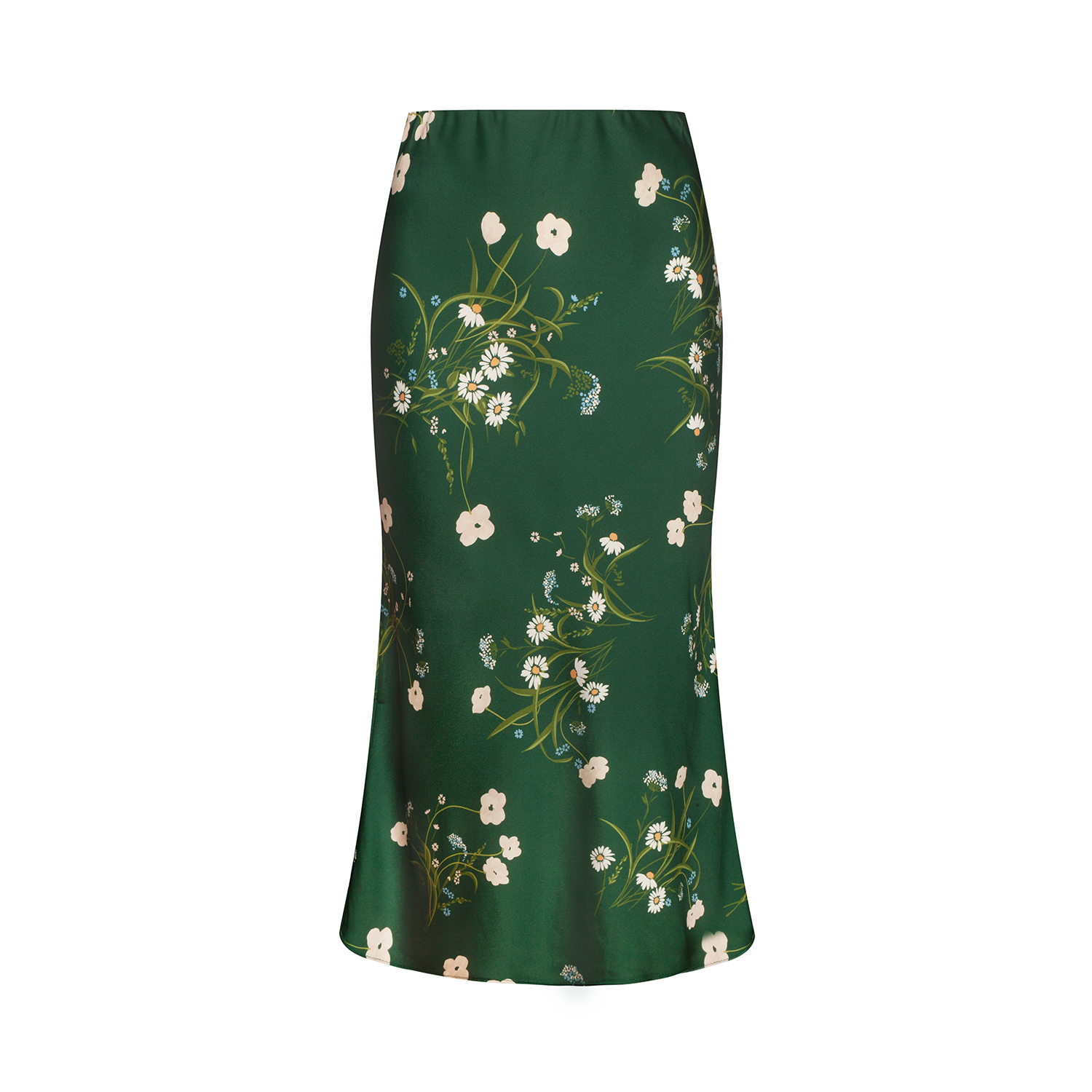 Floral Print Satin Midi Skirt | Urban Touch | Wolf & Badger