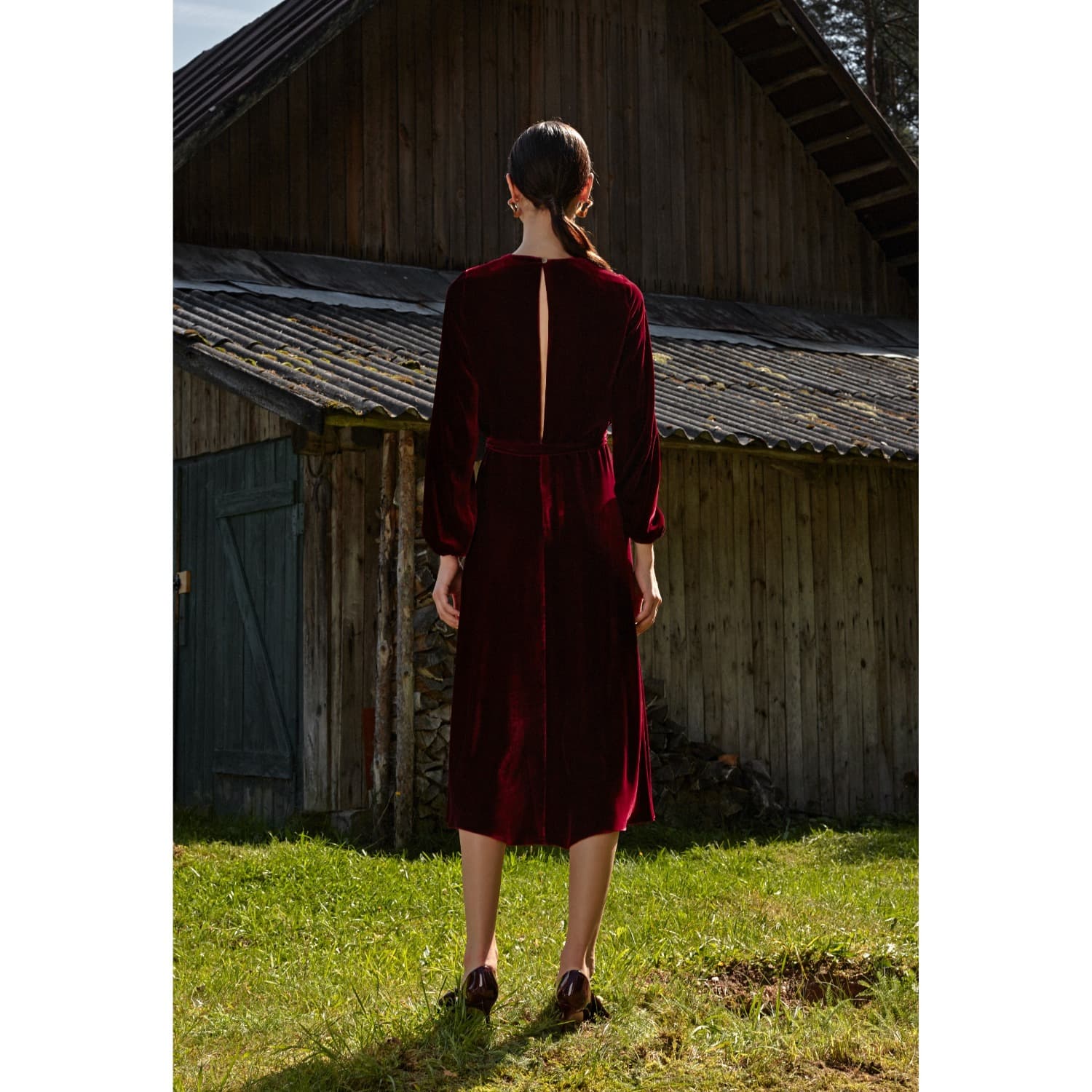 red midi occasion dress