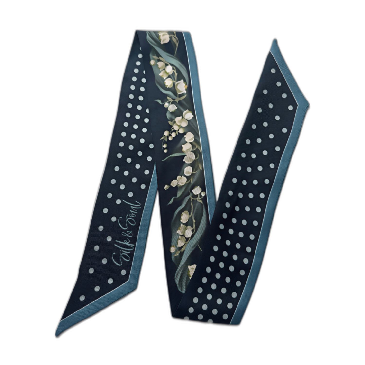 Women's Blue Lily Of The Valley Twilly | Silk&Soul