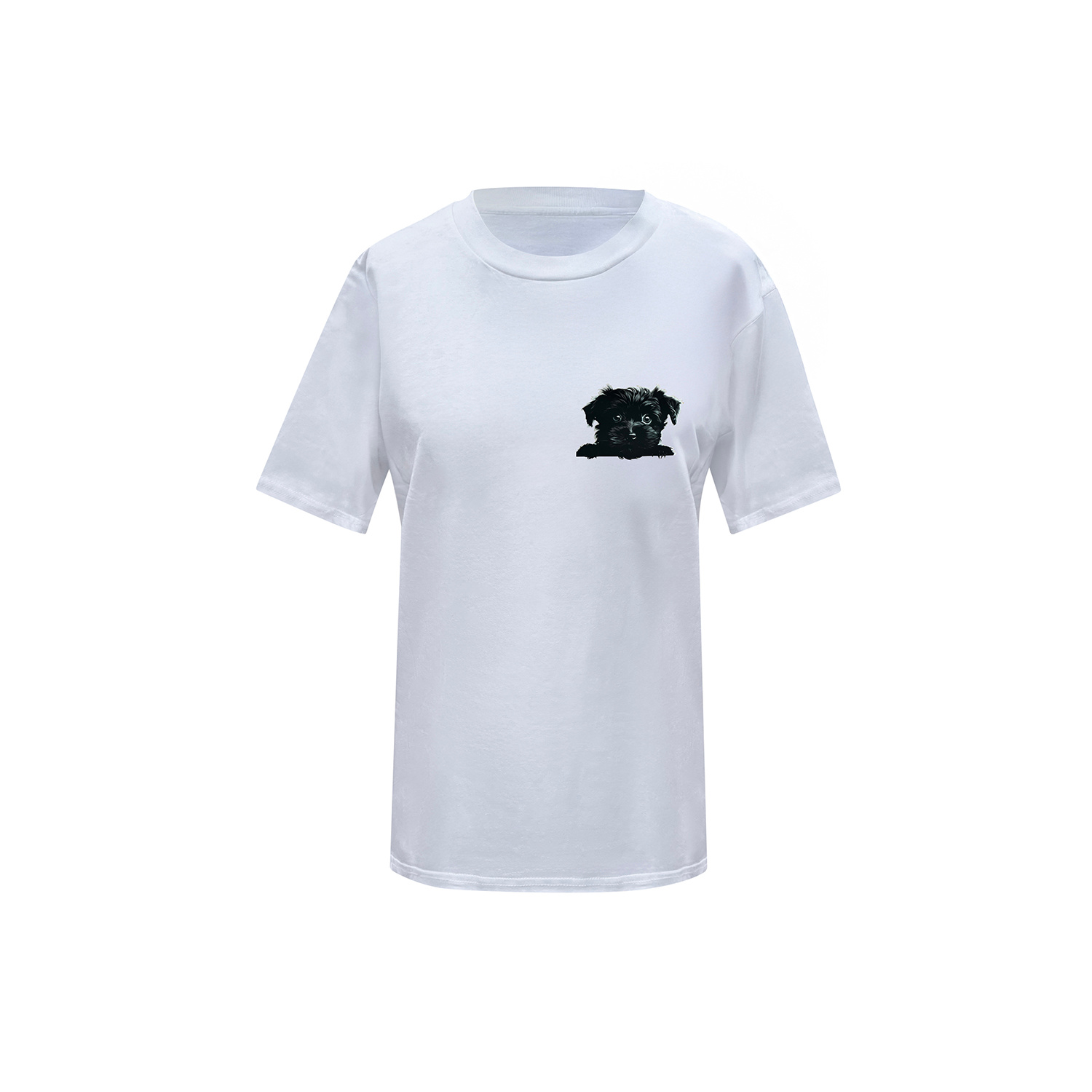 Toma Women's Dog Lover White T-shirt Number Seven In White