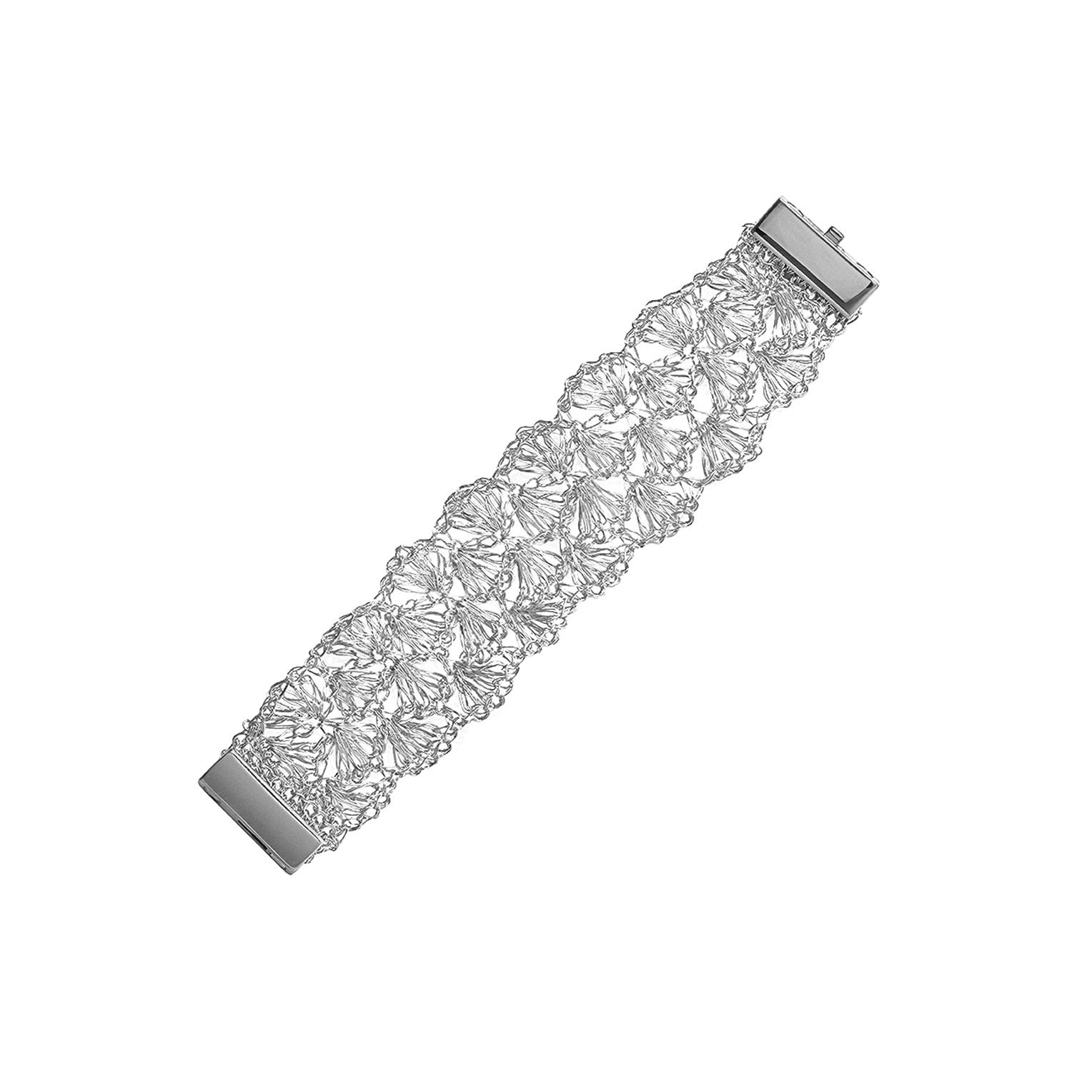 Women's All Silver Shells Handmade Bracelet | Lavish by Tricia Milaneze