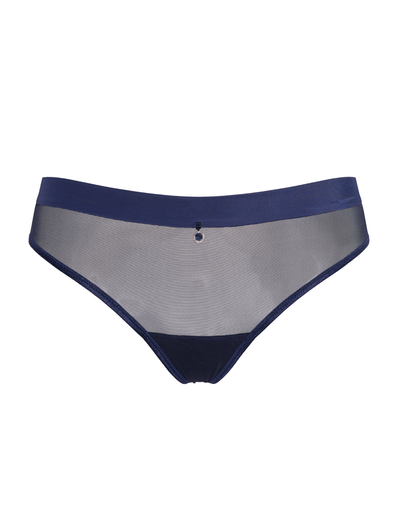 Women’s Blue Coco Heart Ouvert Full Brief Extra Small Bonbon Lingerie