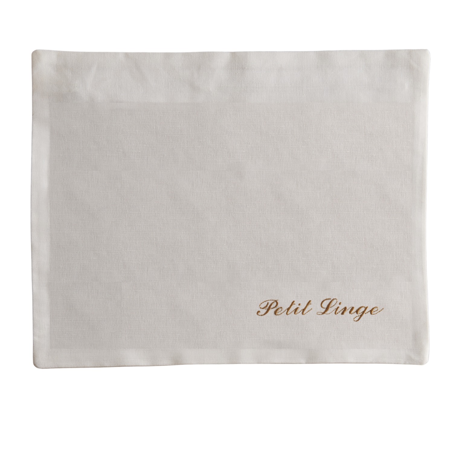 London & Avalon Women's Petit Linge - White With Tan Embroidery