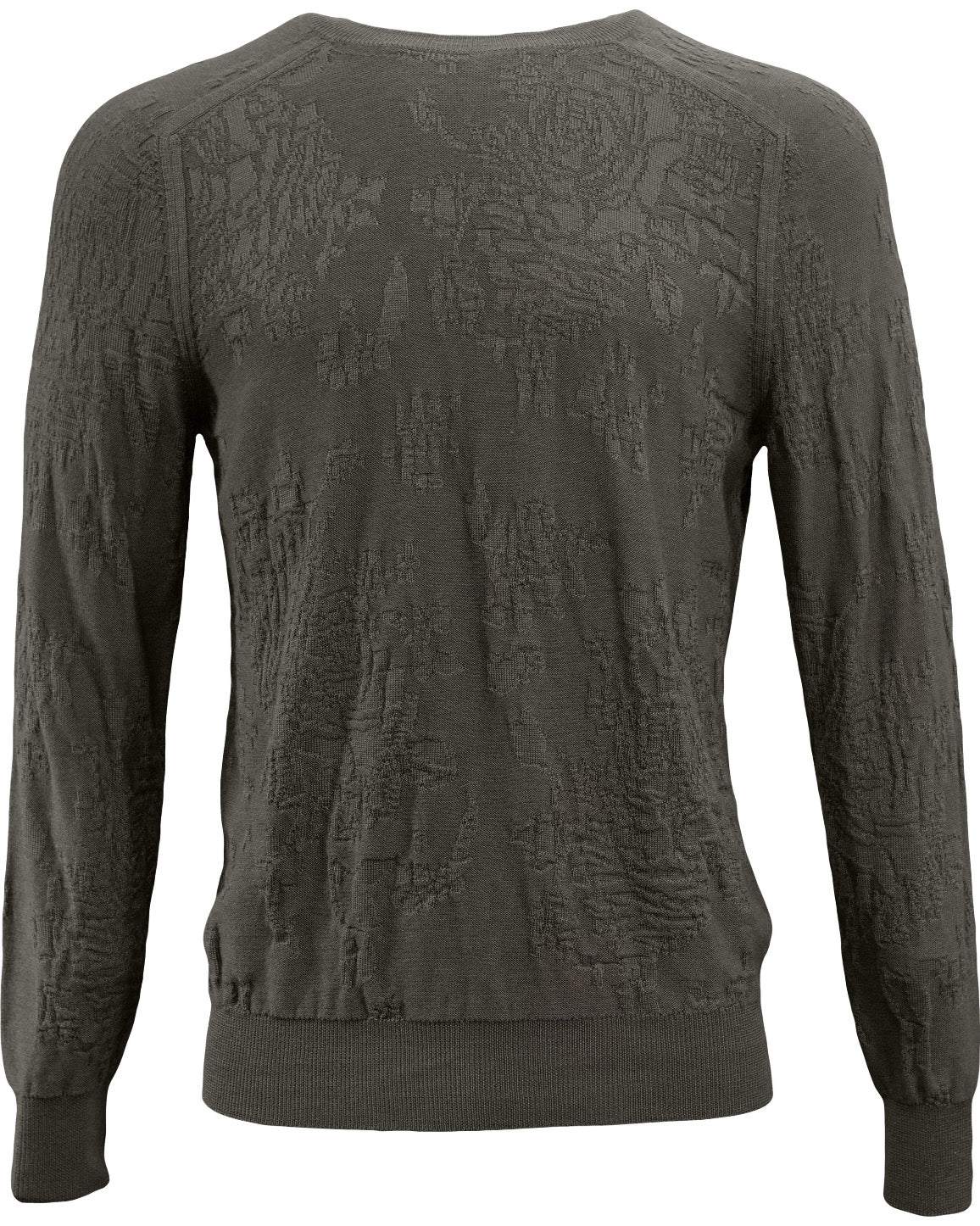Lords Of Harlech Men's Green Cole Fully Fashioned Merino Crewneck Sweater - Sage In Green