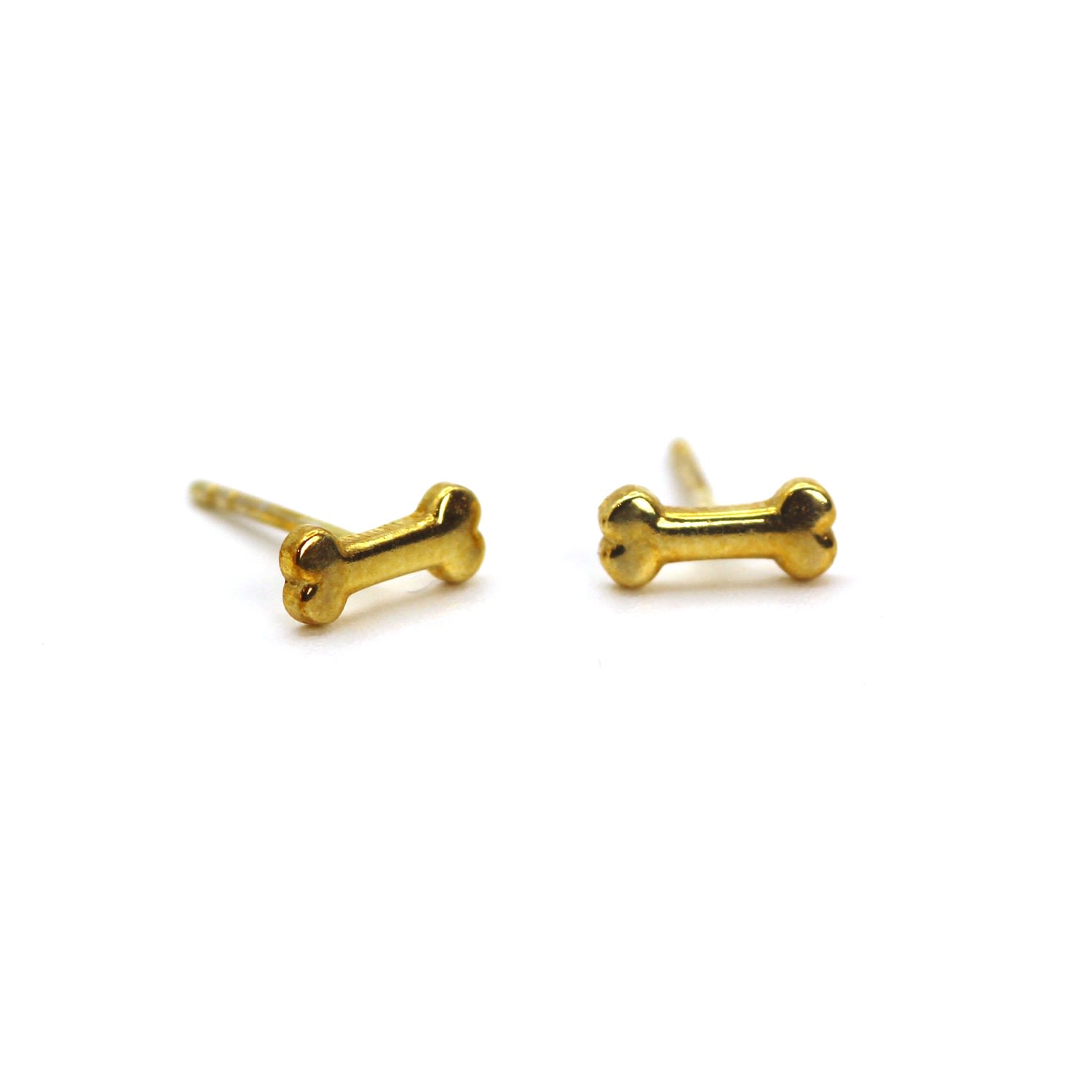 Women’s Dog Bone Gold Earrings Vicstonenyc Fine Jewelry