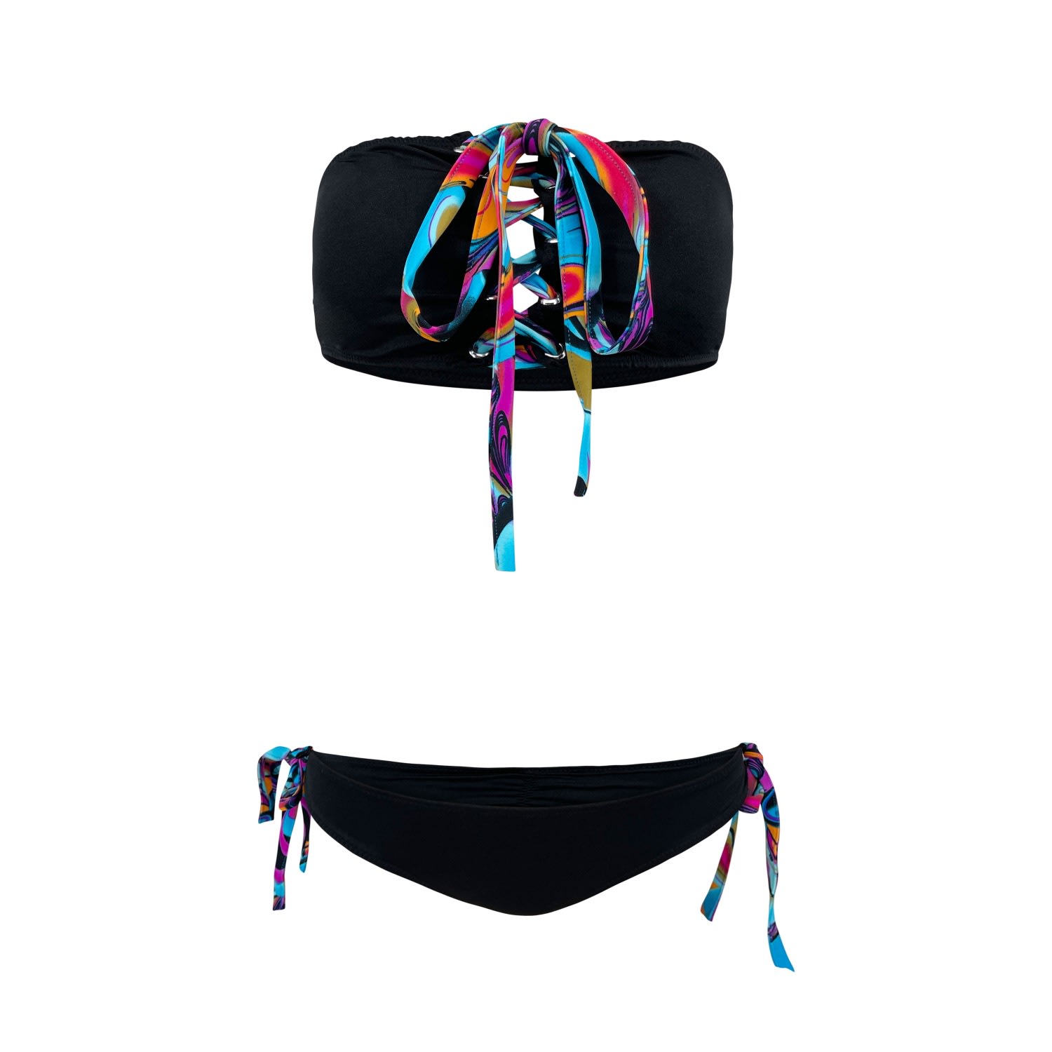 Maui X Lolita Women's Black / Blue / Yellow Amina Bikini In Black/blue/yellow