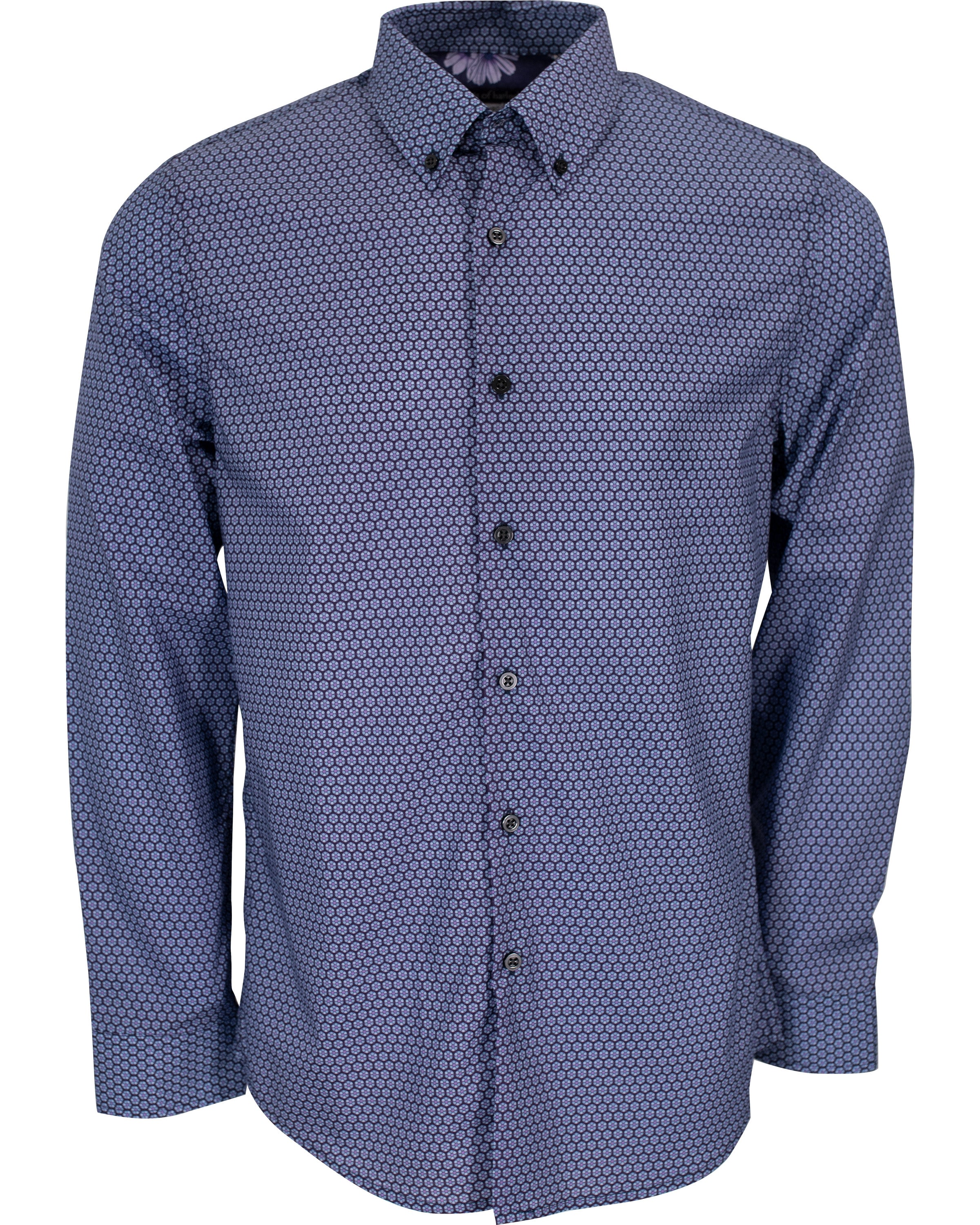 Men’s Blue / Pink / Purple Morris Balls Shirt In Helio XXL Lords of Harlech