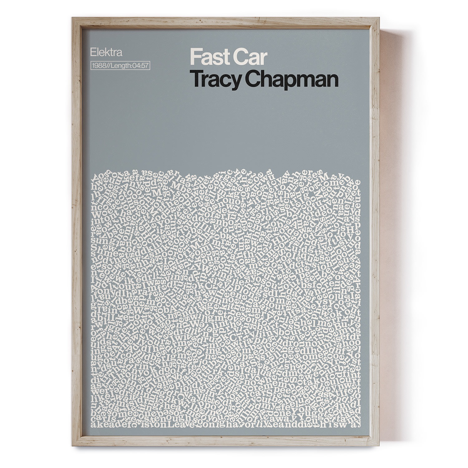 Fast Car - Tracy Chapman - Multicolour, Neutrals A0 841 X 1189Mm Reign & Hail