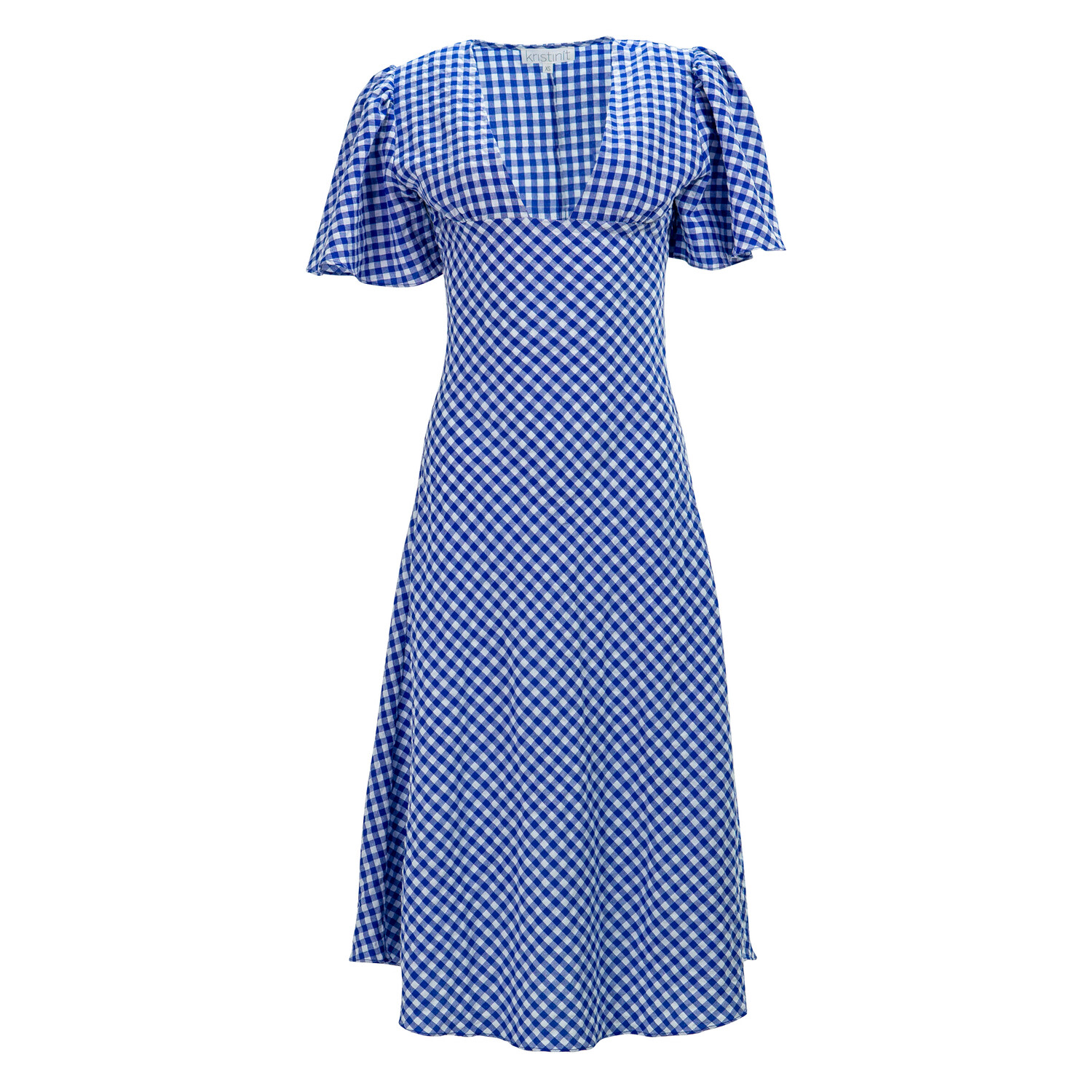 Kristinit Women's Blue Anais Dress Gingham