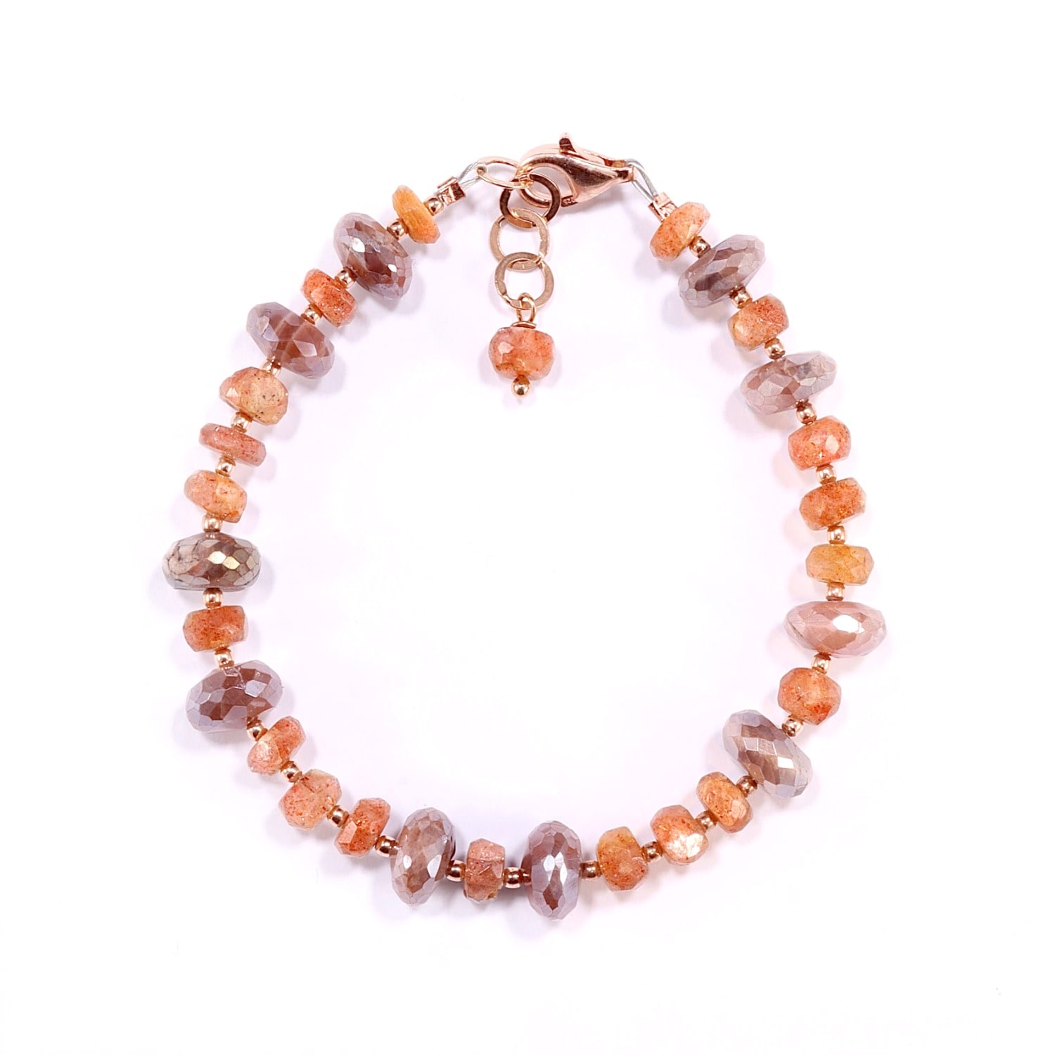 Mineralgems ✩ Studio Women's Yellow / Orange / Red Sunstone And Moonstone Bracelet