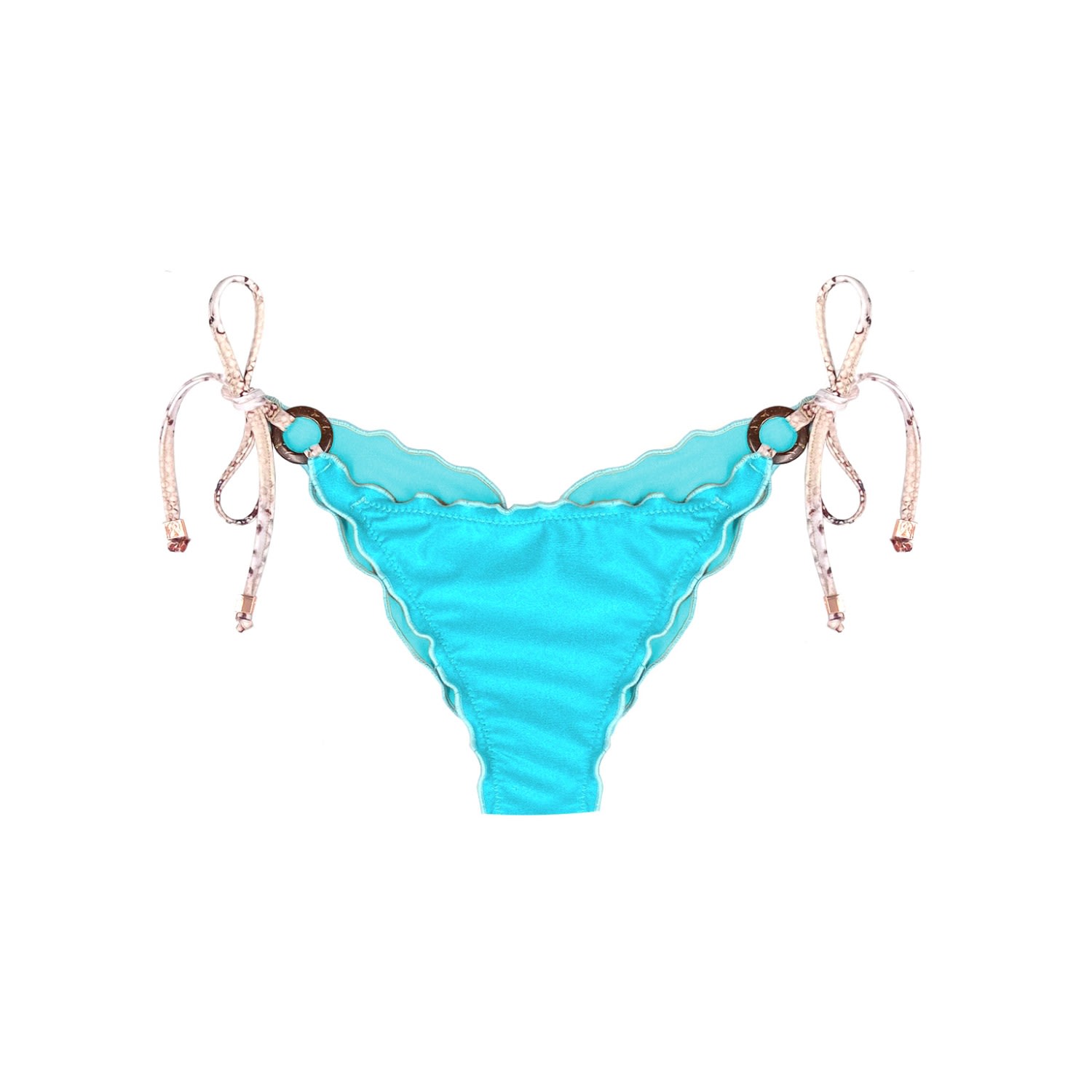 Women’s Blue / Neutrals Aqua Bikini Tie-Side Bottom Laia - Blue, Neutrals Large Elin Ritter Ibiza