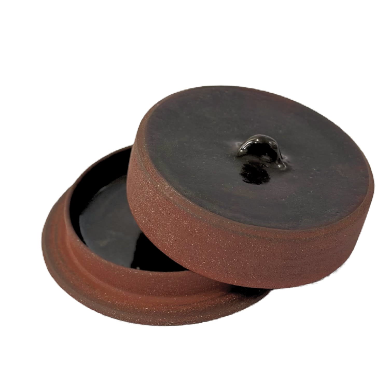 Clay And Limes Red Butter Dish In Brown