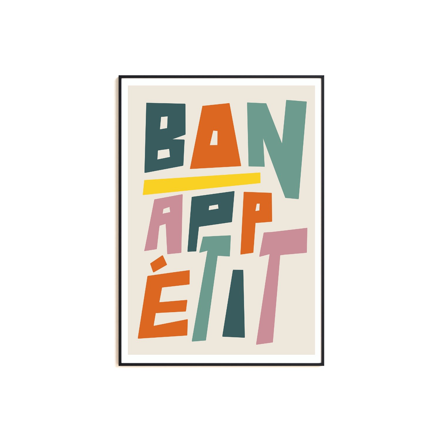 Bon Appetit Typography Art Print - A2 Natalie Cass Art